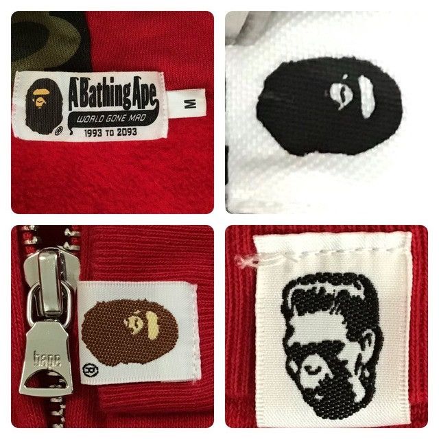 Bape BAPE Red 1st camo green shark full zip hoodie a bathing ape Size US M / EU 48-50 / 2 - 7 Thumbnail