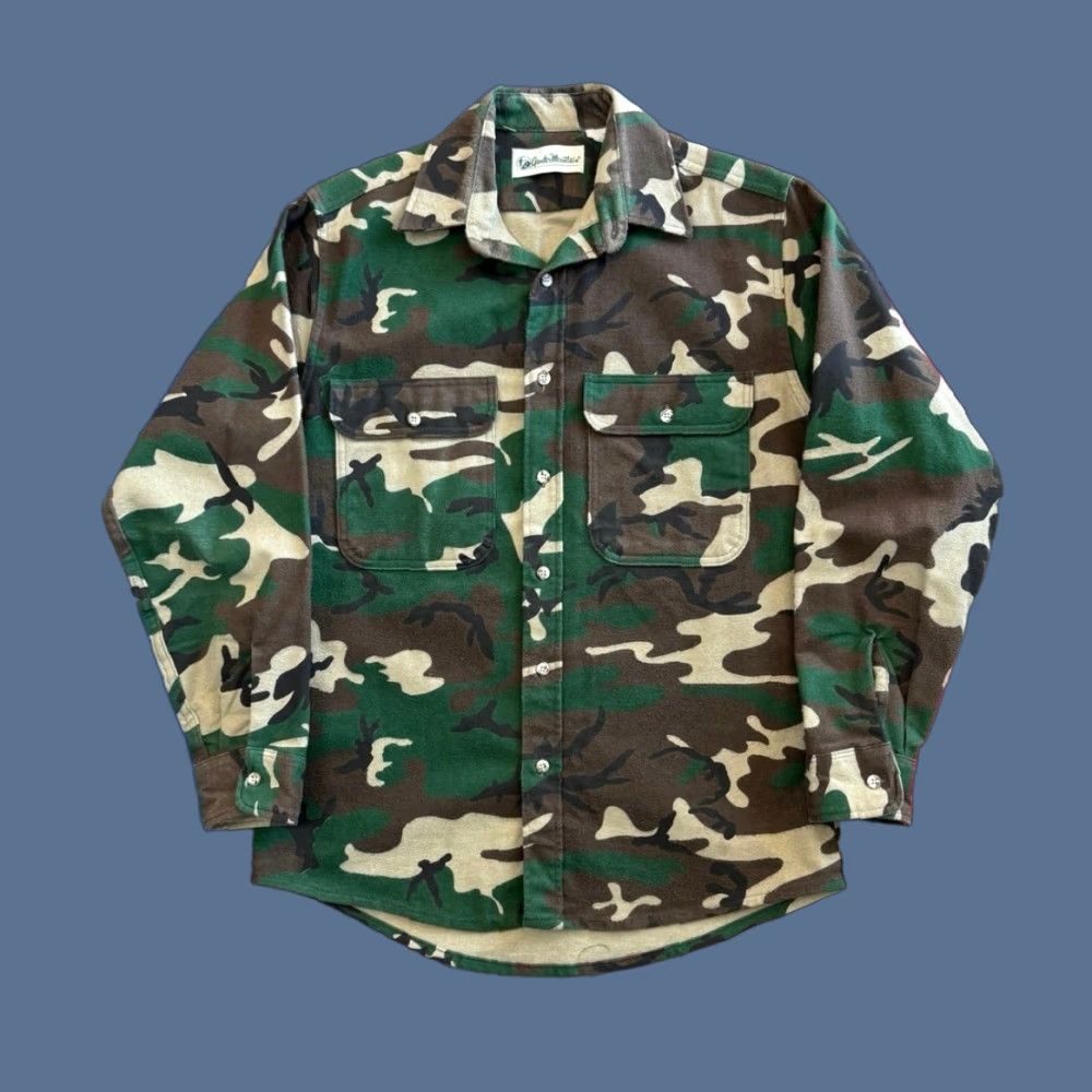 Vintage VINTAGE Gander Mountain Button-Up Camouflage Shirt Men M USA Made 90s Outdoor Hunting Camouflage Green Long Sleeve Size US M / EU 48-50 / 2 - 1 Thumbnail