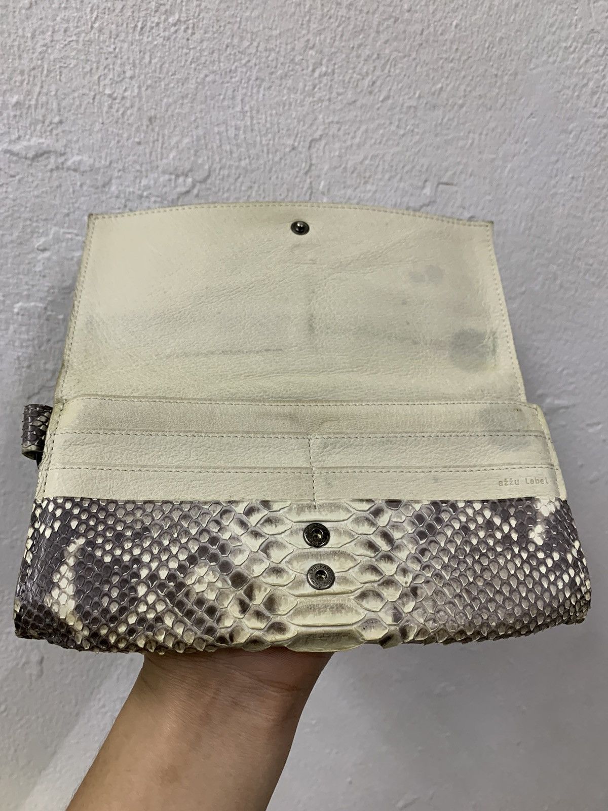 Leather Snake Skin Design Leather wallet Size ONE SIZE - 5 Thumbnail
