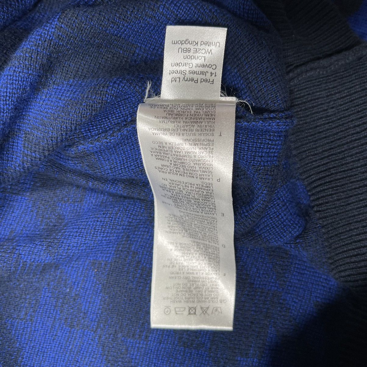 Raf Simons Raf Simons Fred Perry Houndstooth V Neck Sweater Size US S / EU 44-46 / 1 - 7 Thumbnail