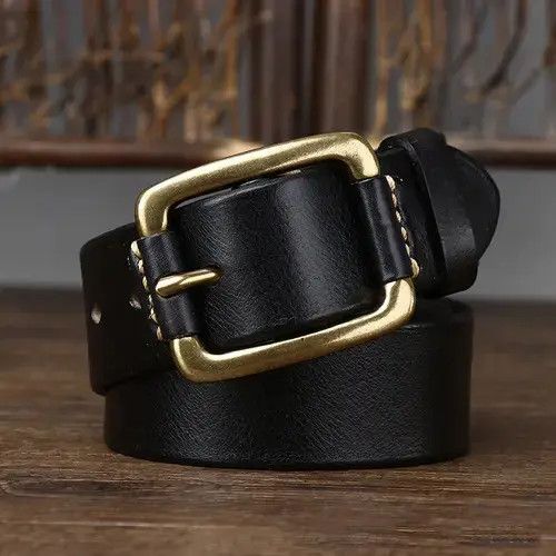 VIBE Cowhide High Quailty Leather Belt Size ONE SIZE - 4 Thumbnail