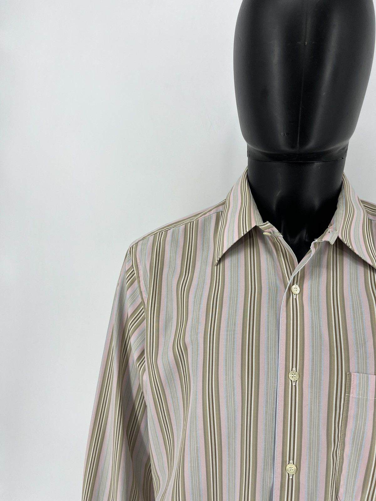 Lacoste × Vintage Lacoste Long Sleeve Button Down Shirt Blue Stiped Collared Size US XL / EU 56 / 4 - 7 Thumbnail