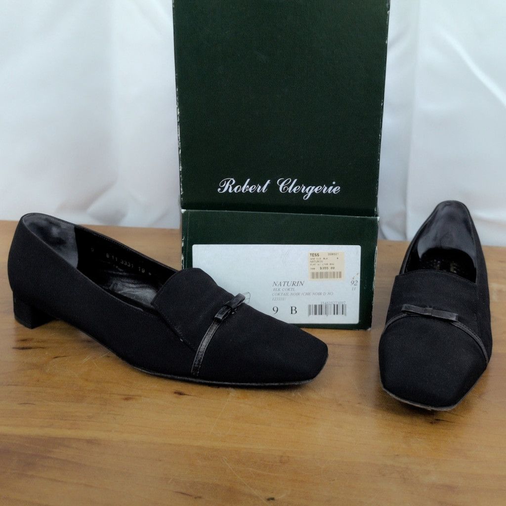 Robert Clergerie Robert Clergerie Naturin Black French Made low heels Size 9B Size US 9 / IT 39 - 1 Thumbnail
