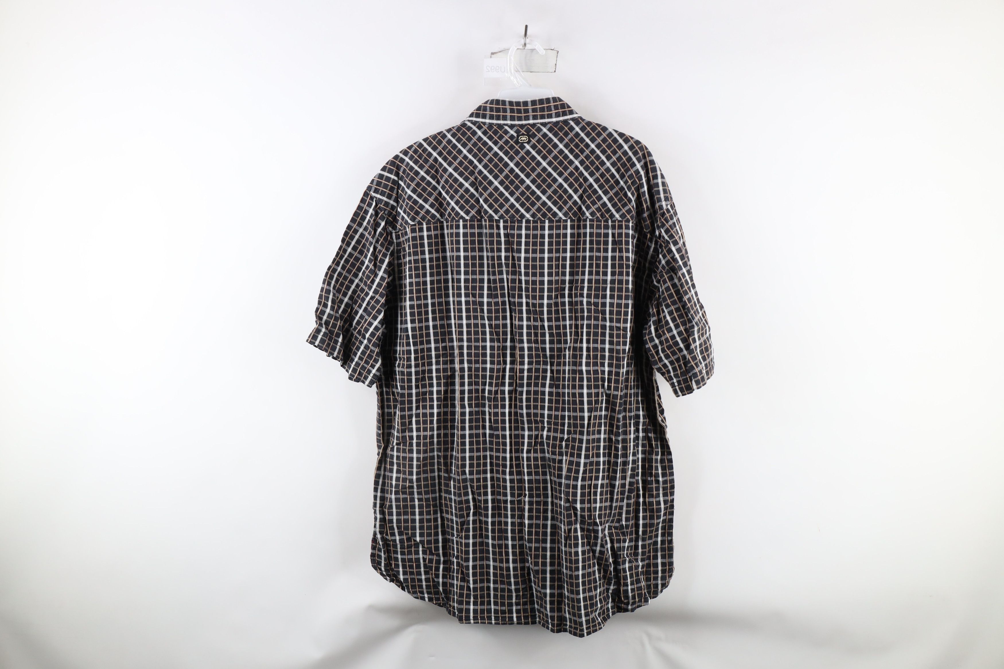 Ecko Unltd. × Vintage Vintage Ecko Fit Short Sleeve Collared Button Shirt Plaid Size US XL / EU 56 / 4 - 10 Thumbnail