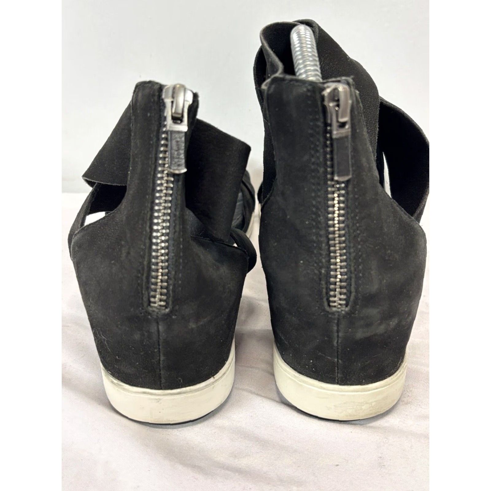 Eileen Fisher Eileen Fisher Sport Criss Cross Tumbled Leather Nubuck Platform Sandals Black 9 Women Size US 9 / IT 39 - 4 Thumbnail