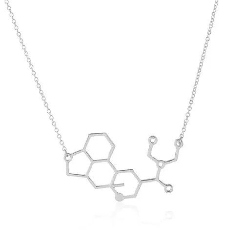 Jewelry LSD Molecule Chain Trip Necklace Trippy Psychedelic Acid Size ONE SIZE - 4 Thumbnail