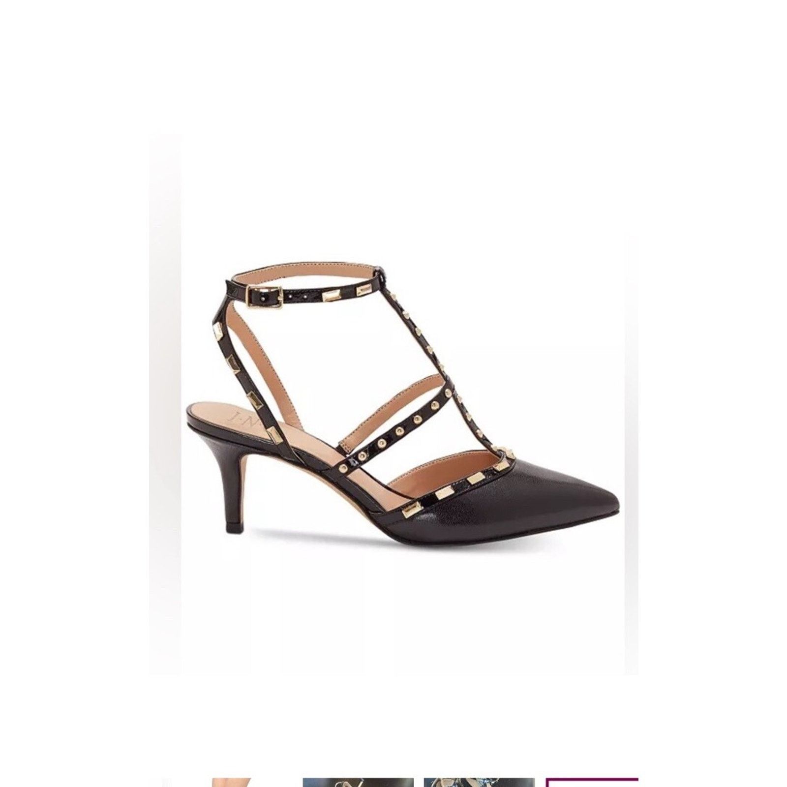 & Other Stories INC International Concepts Size 8 Studded Black Pumps Size US 8 / IT 38 - 4 Thumbnail