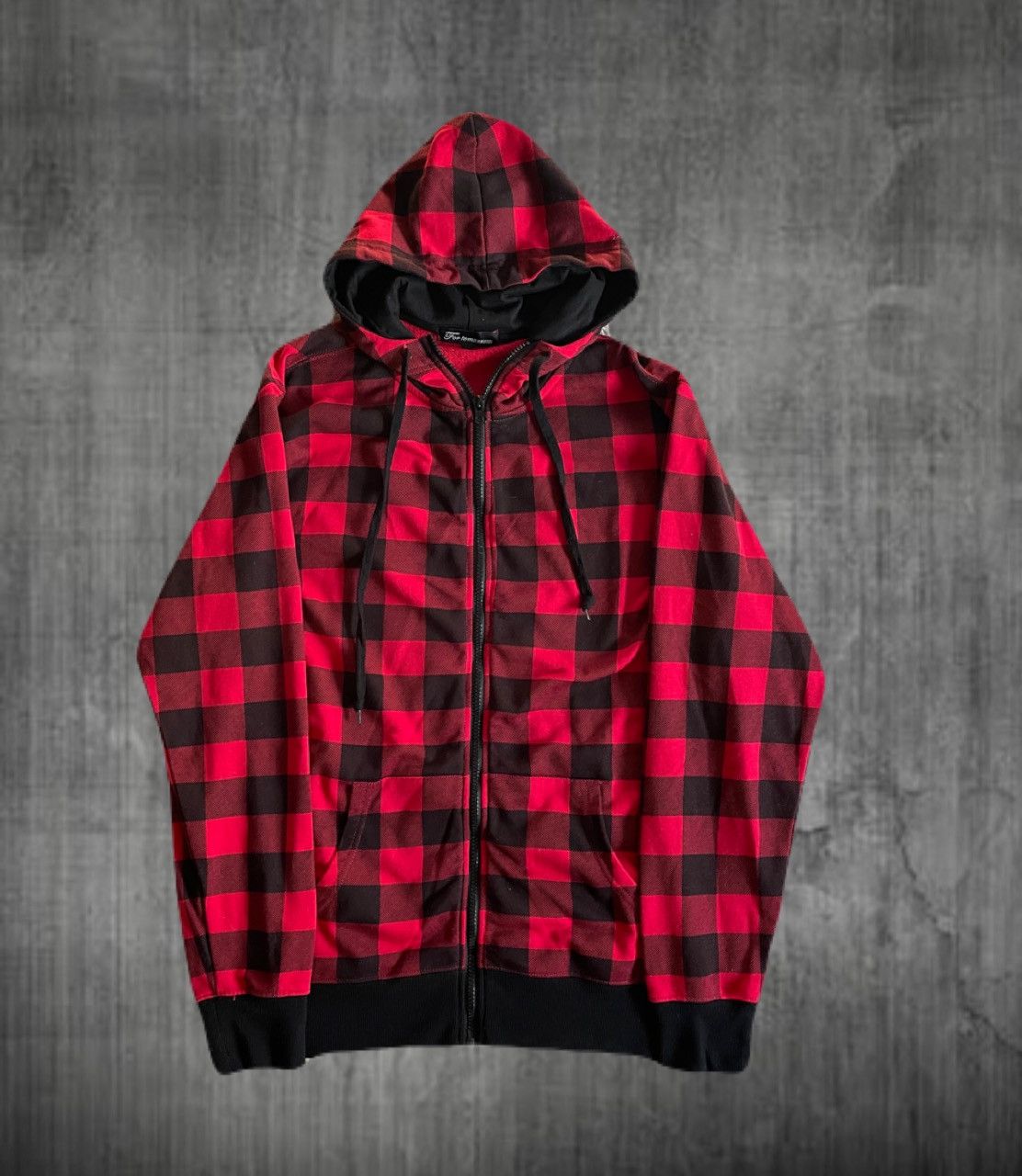 00s archive check hooded jacket y2k テック系 If Six Was Nine 2000s Japanese archive Plaid Hood Zip-up Hoodie
