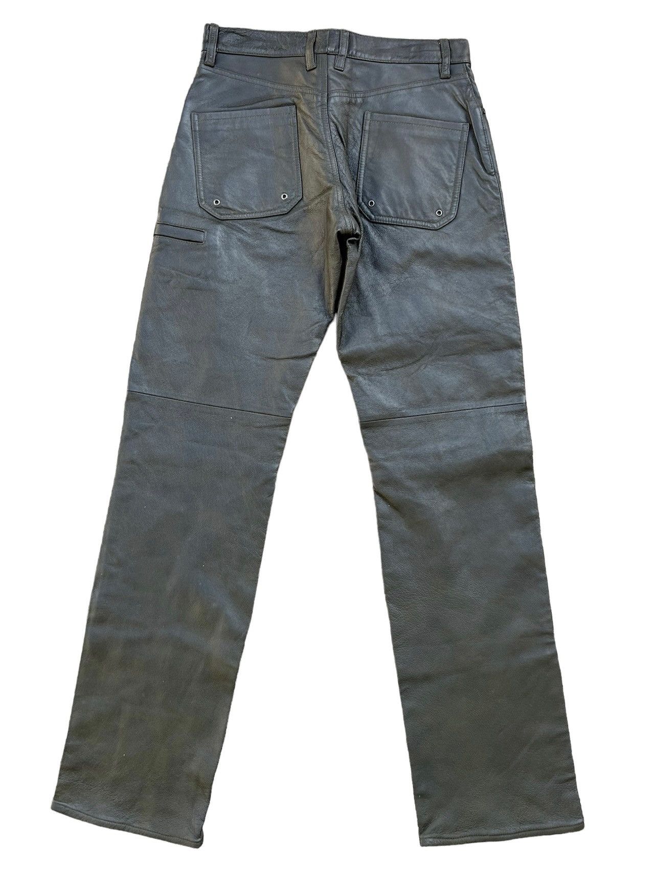 Leather PPFM Dark Green Leather Pant Size US 29 - 2 Thumbnail
