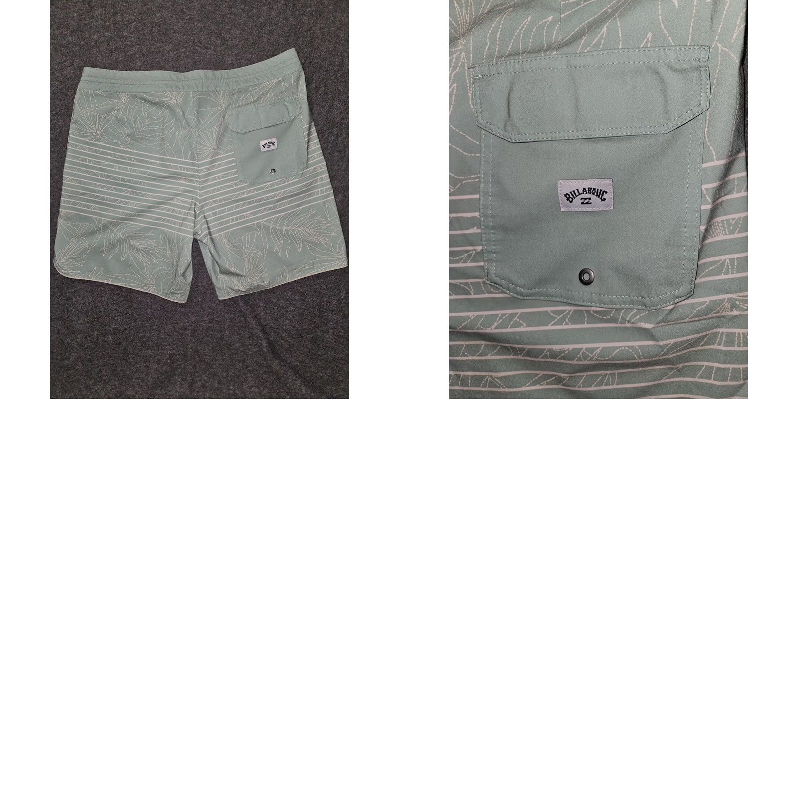 Billabong Billabong Board Shorts Mens 36 Green Upcycler 73 Lo Tide Floral Surf Beach Swim Size US 36 / EU 52 - 8 Thumbnail