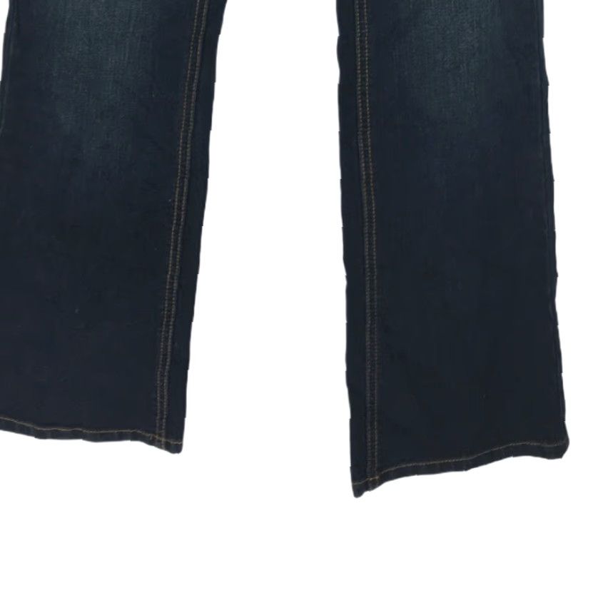 Vintage American Rag Cie Jeans Women 1 Short Boot Cut Denim Blue Dark Wash Stretch 29 Waist 28 Inseam Womens Size 29" - 6 Thumbnail
