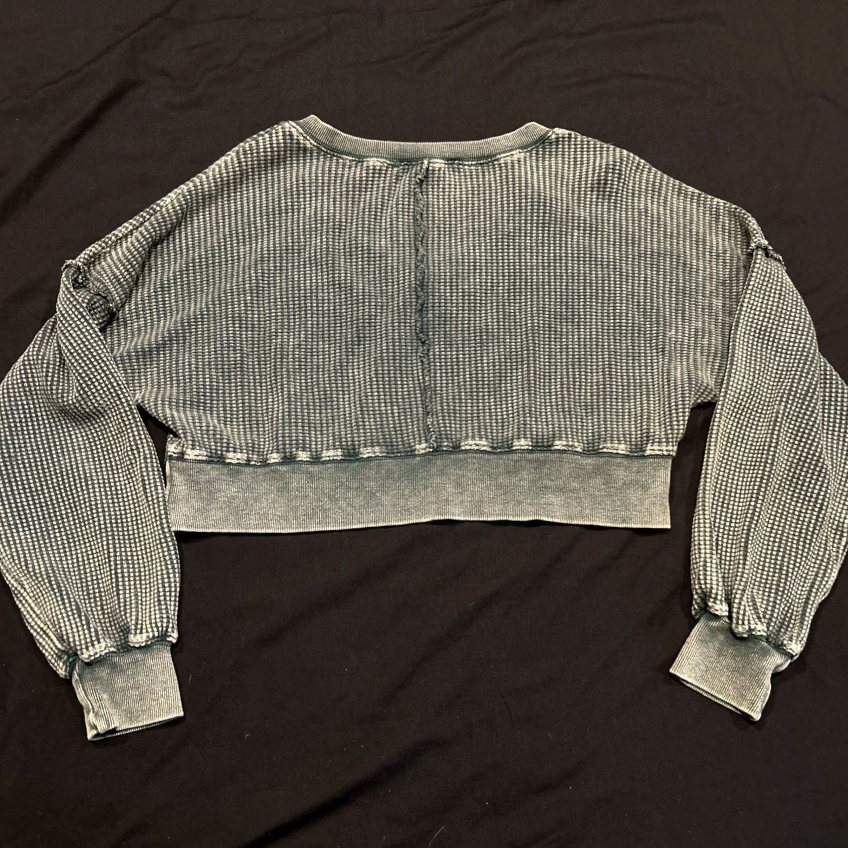 Vintage Altar'd State Sweater Womens Pullover Crew Neck Cotton Blend Knit Green S Regular Long Sleeve Classic Fall Spring Winter 21” 17” B7 Size S / US 4 / IT 40 - 4 Thumbnail