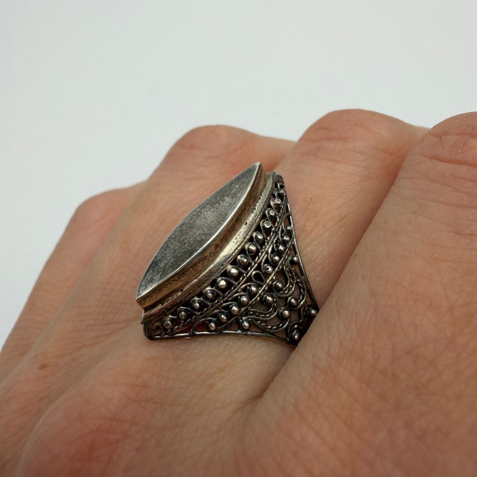 Vintage Vintage 925 Sterling Silver Filigree Ring Size 7.25 US Size ONE SIZE - 3 Thumbnail
