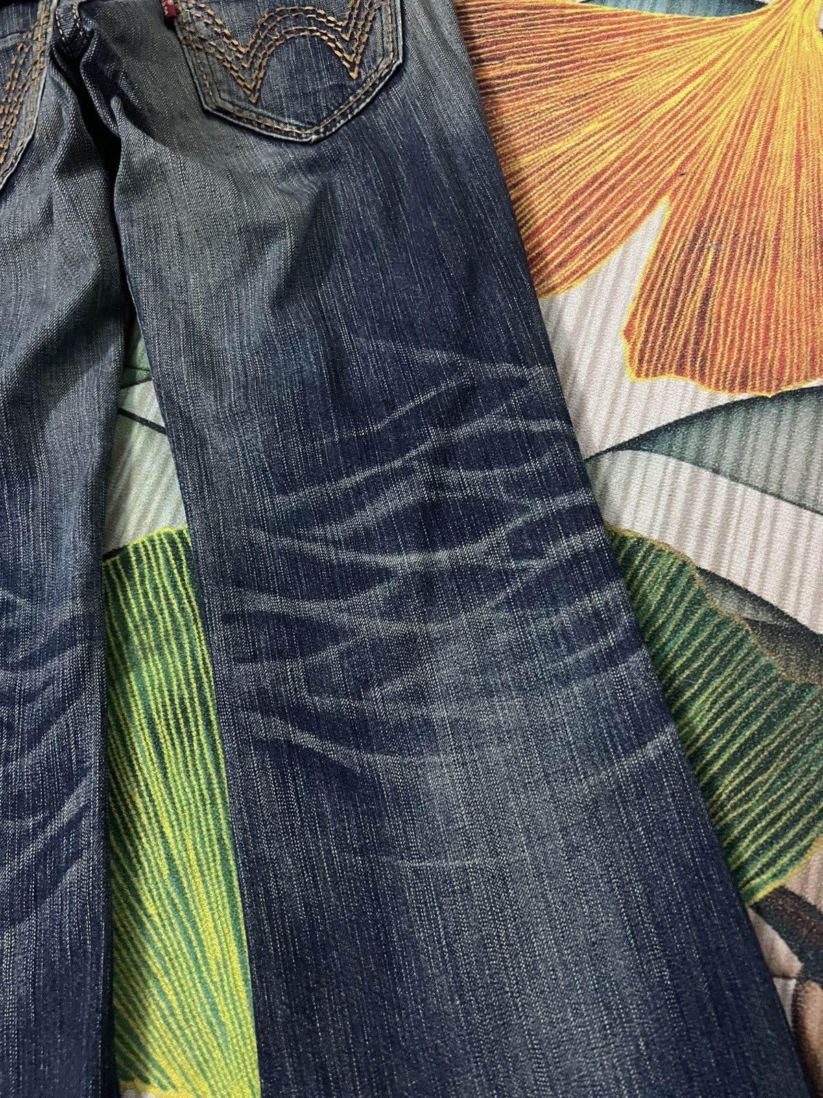 Edwin 💥Flare💥Vintage Edwin XVS Buffalo Head Distress Jean Size US 30 / EU 46 - 17 Thumbnail
