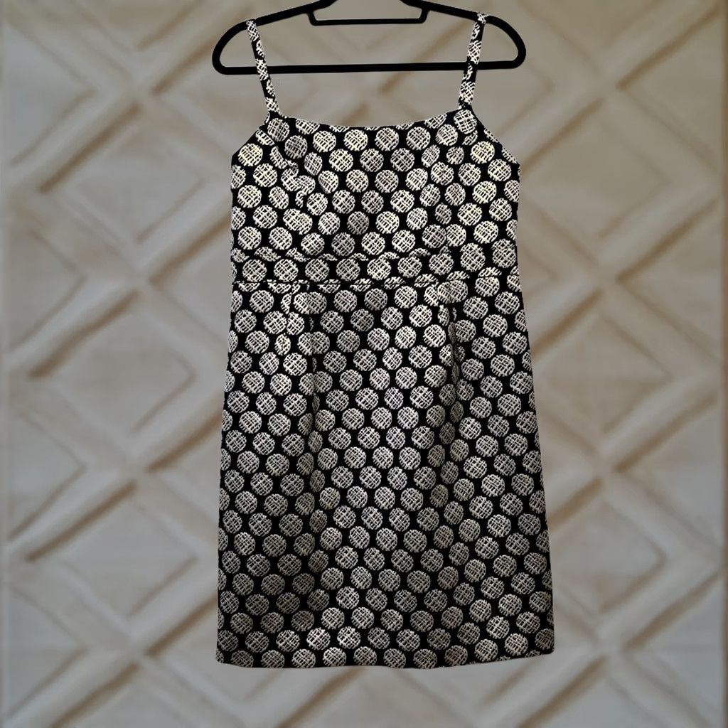 Vintage Target Metallic Gold Circle Pattern Jacquard Black Sheath Mini Dress 12 Size XL / US 12-14 / IT 48-50 - 1 Thumbnail