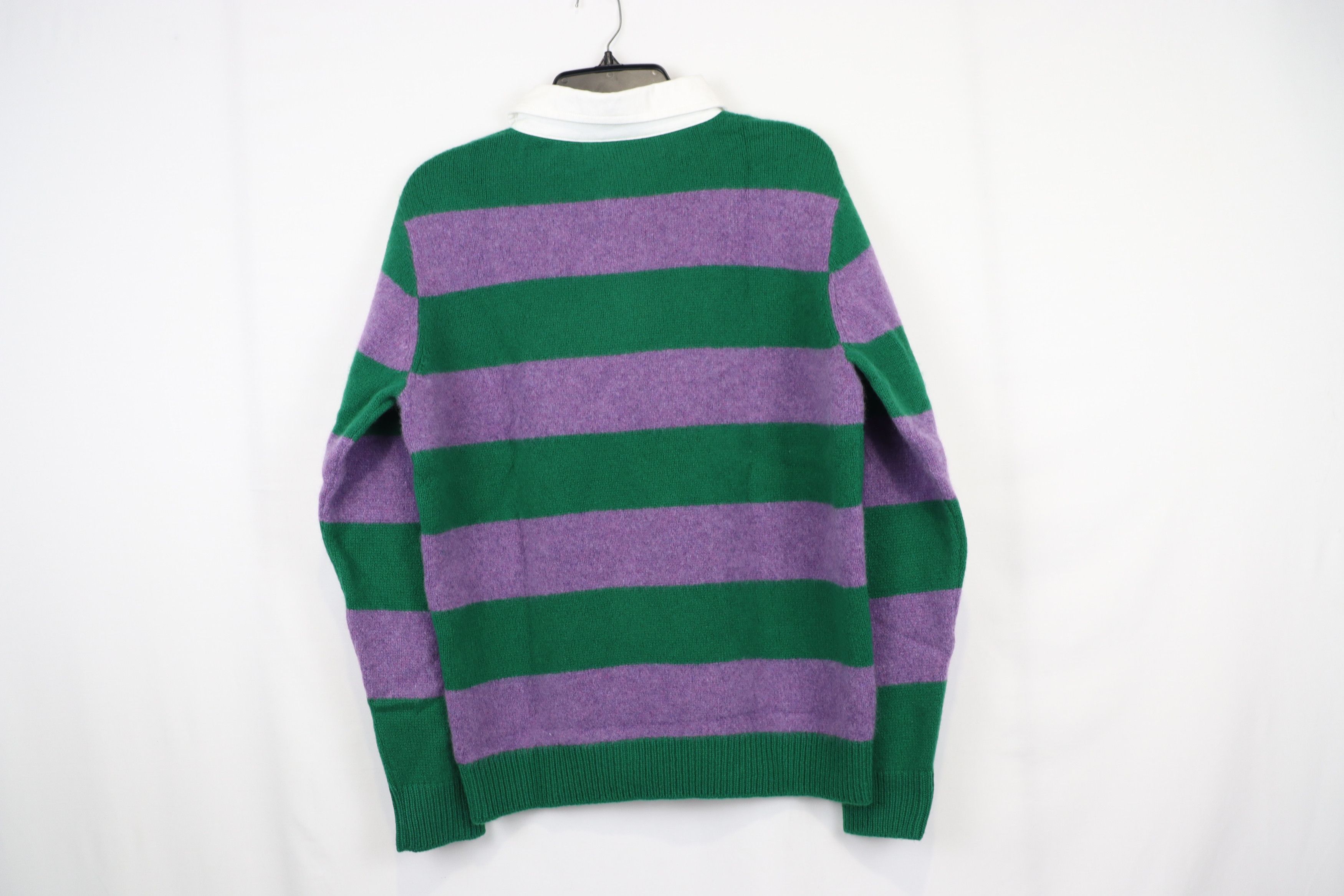 The Elder Statesman o1rshd11223 Mordechai Henley Rugby Kelly Green/Amethyst Size US M / EU 48-50 / 2 - 9 Thumbnail