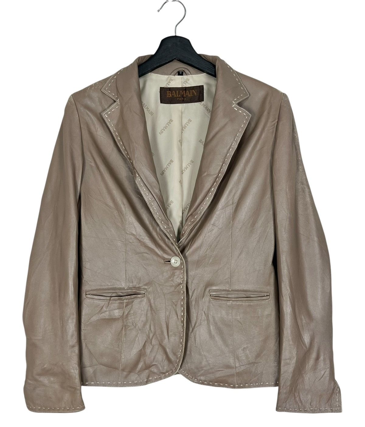 Balmain × Genuine Leather × Vintage Vintage Balmain Leather Jacket