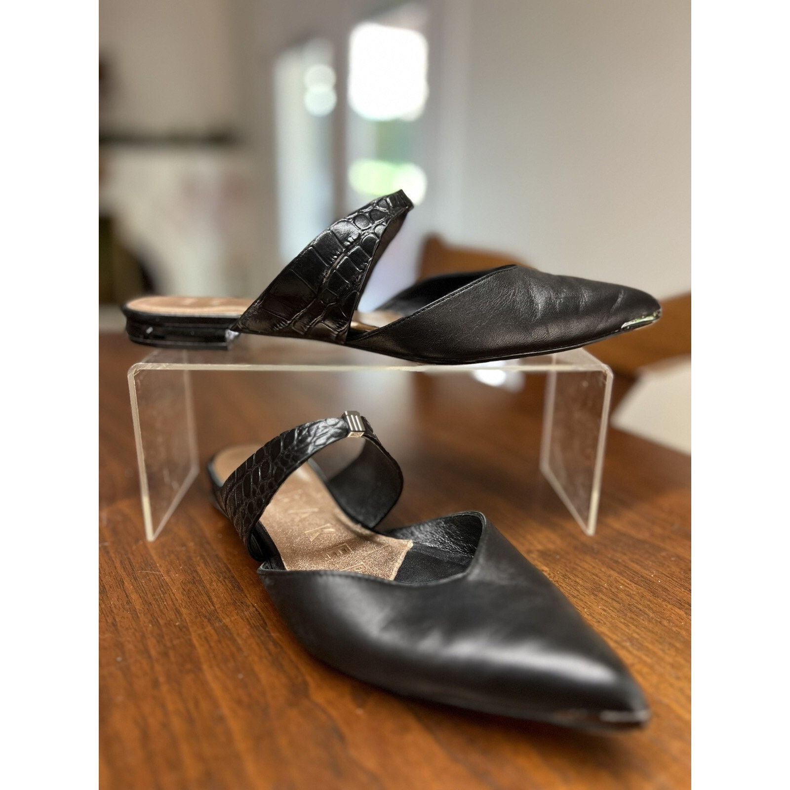 Ted Baker Ted Baker 6.5 Oryla Pointed Toe Leather Mule Flats 37 EU Size US 6.5 / IT 36.5 - 2 Thumbnail