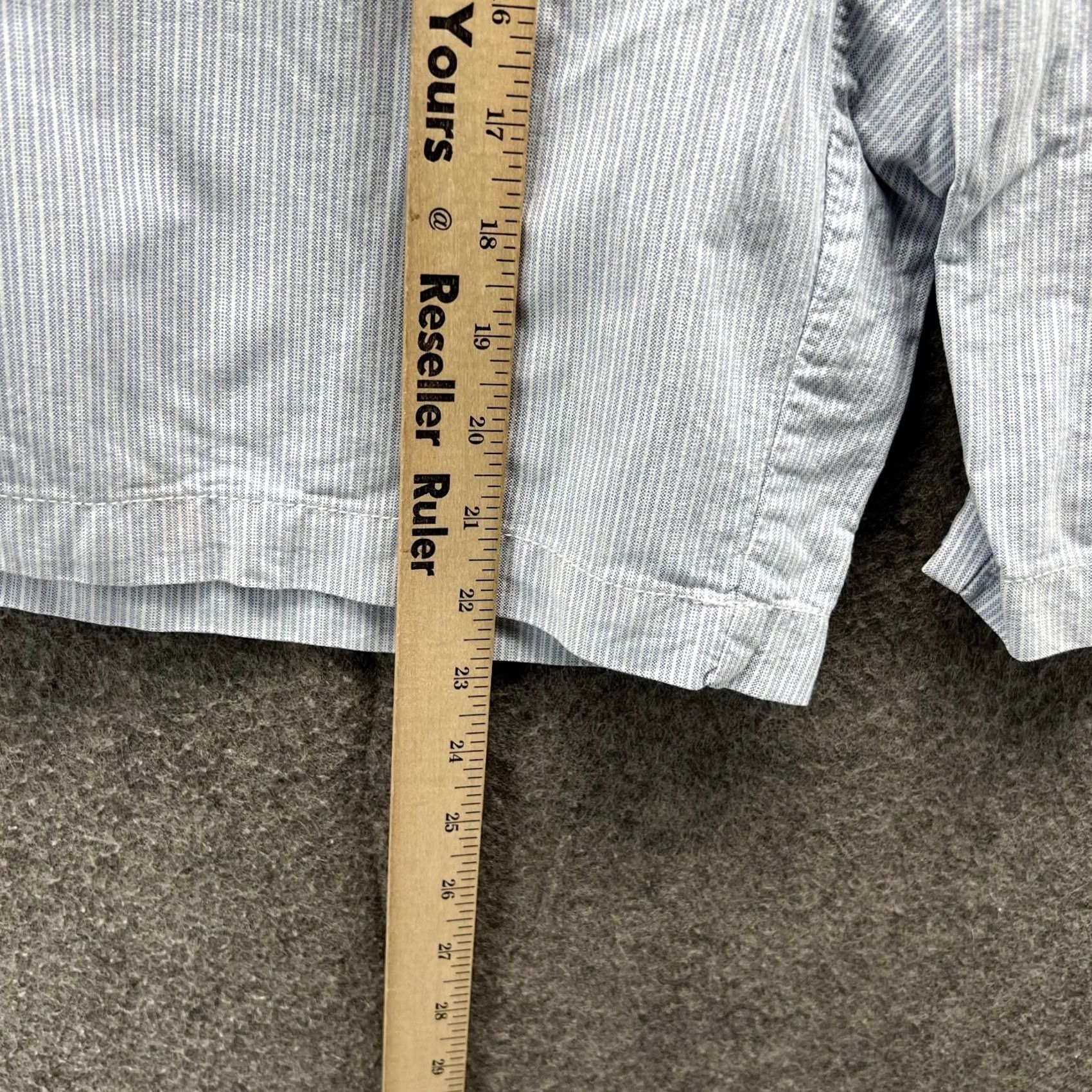 Izod IZOD Shorts Mens 36 Blue Chino Flat Luxury Sport Golf Golfer Seersucker Striped Size US 36 / EU 52 - 4 Thumbnail