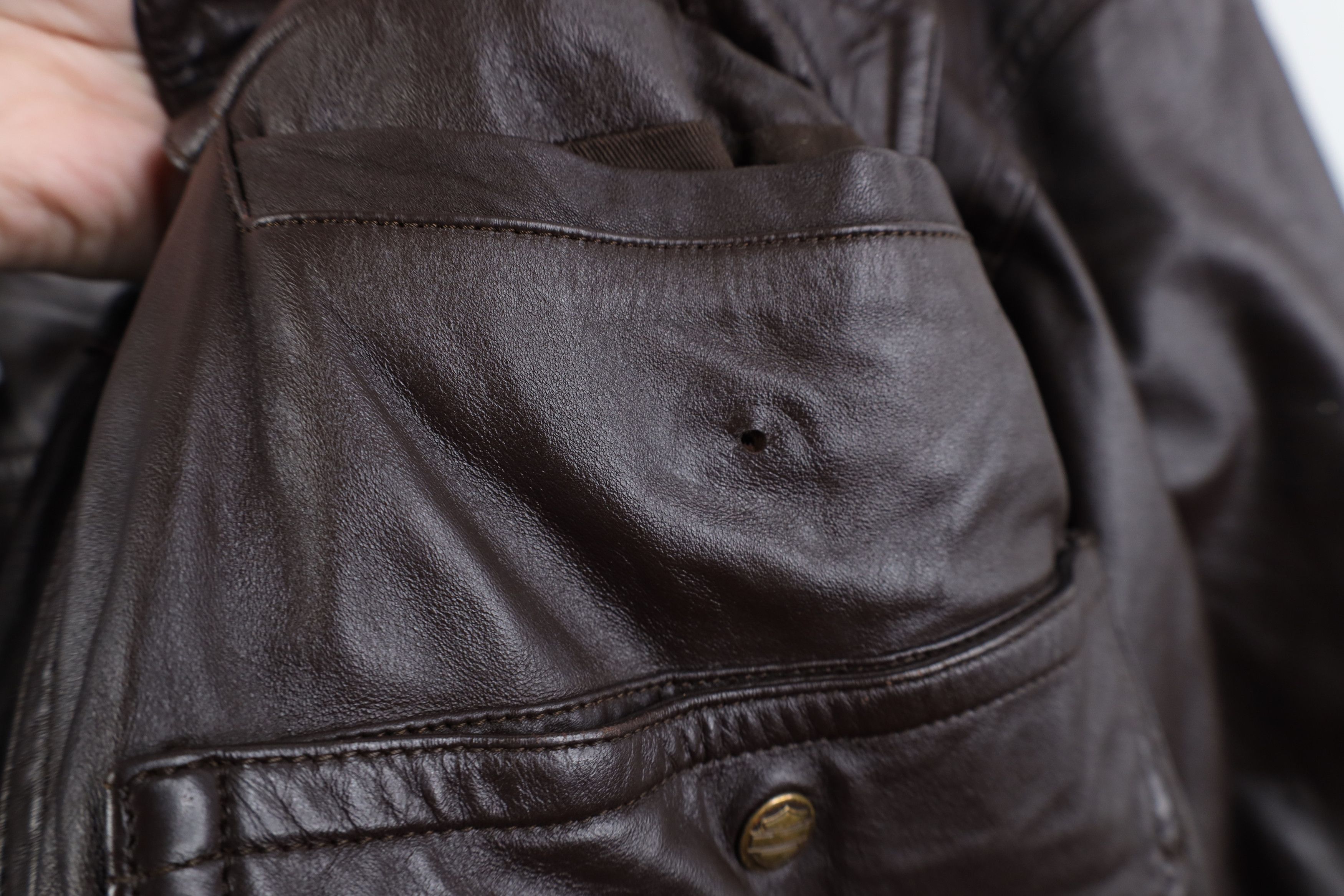 Vintage Vintage 90s Streetwear Quilted Leather Bomber Jacket Brown Size US M / EU 48-50 / 2 - 4 Thumbnail