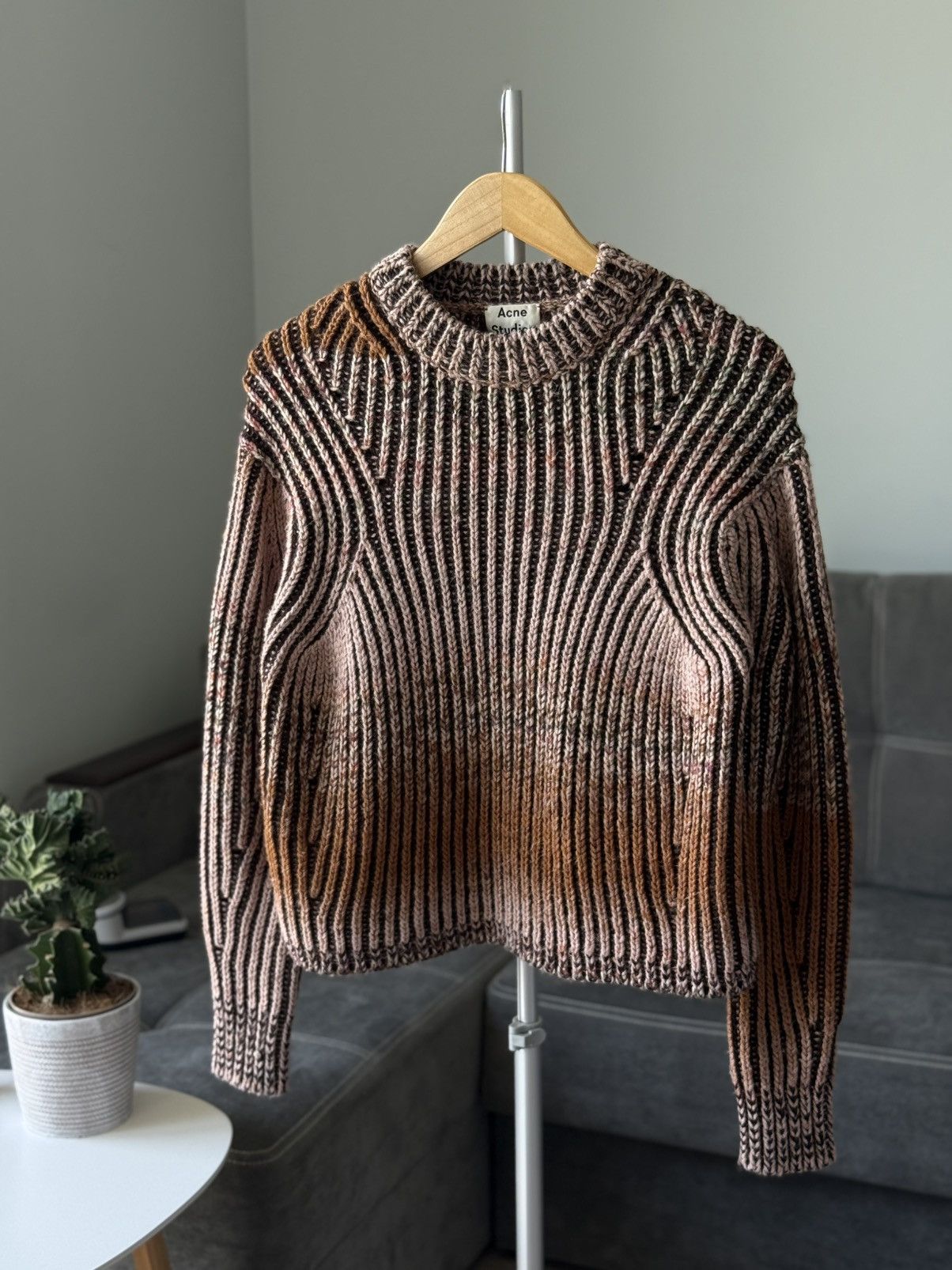 Acne Studios Ribbed Gradient Knit Sweater Size S / US 4 / IT 40 - 3 Thumbnail
