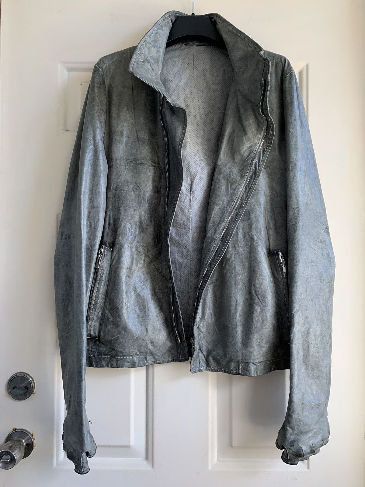 Carol Christian Poell CCP LM/2599GP ROOLS-PTC/19 High Necked Leather Jacket Size US L / EU 52-54 / 3 - 2 Thumbnail