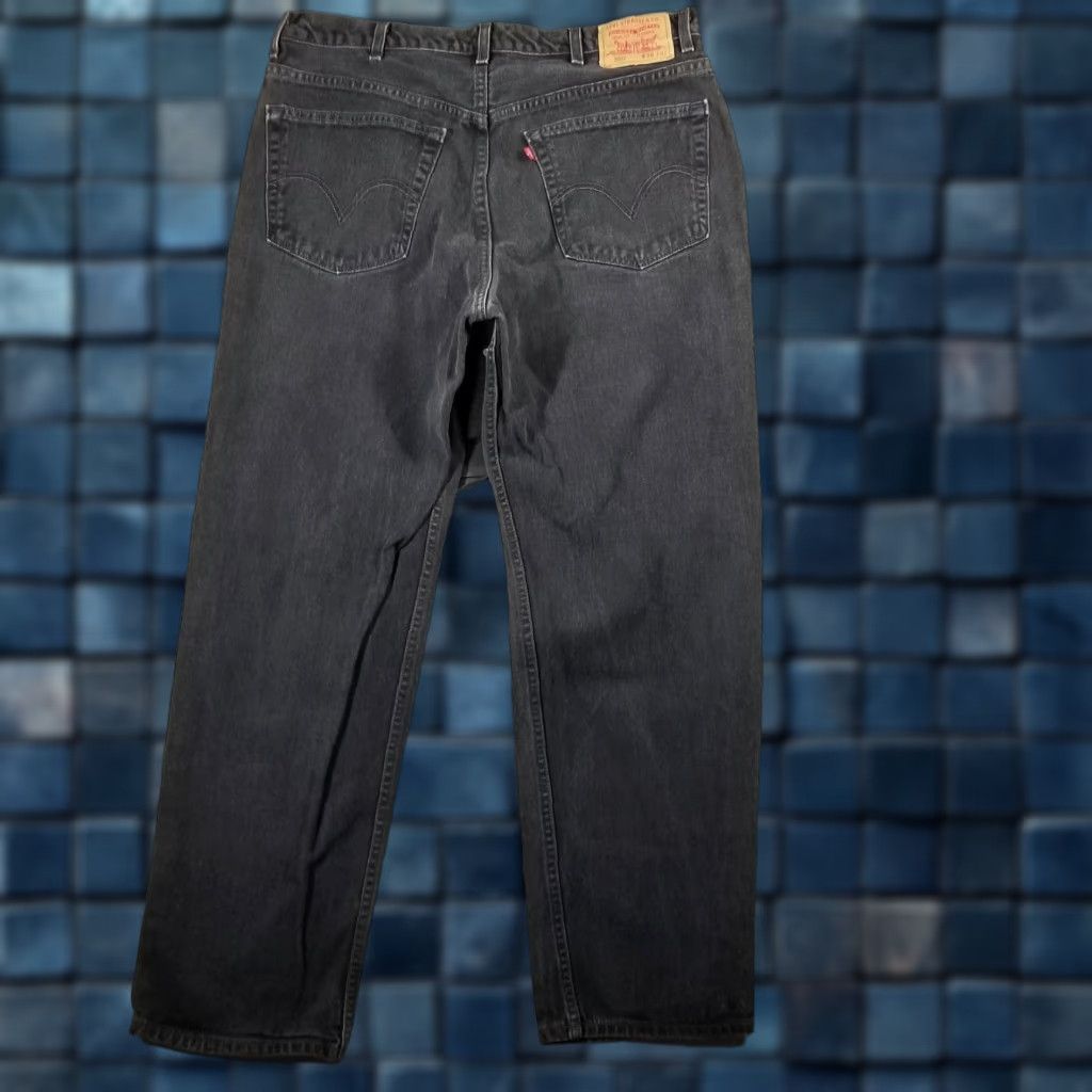 VINTAGE Levi's 550 Jeans Mens 38x32 Relaxed Fit Tapered Leg Made USA 90s Y2K Charcoal Wash Men’s Jeans