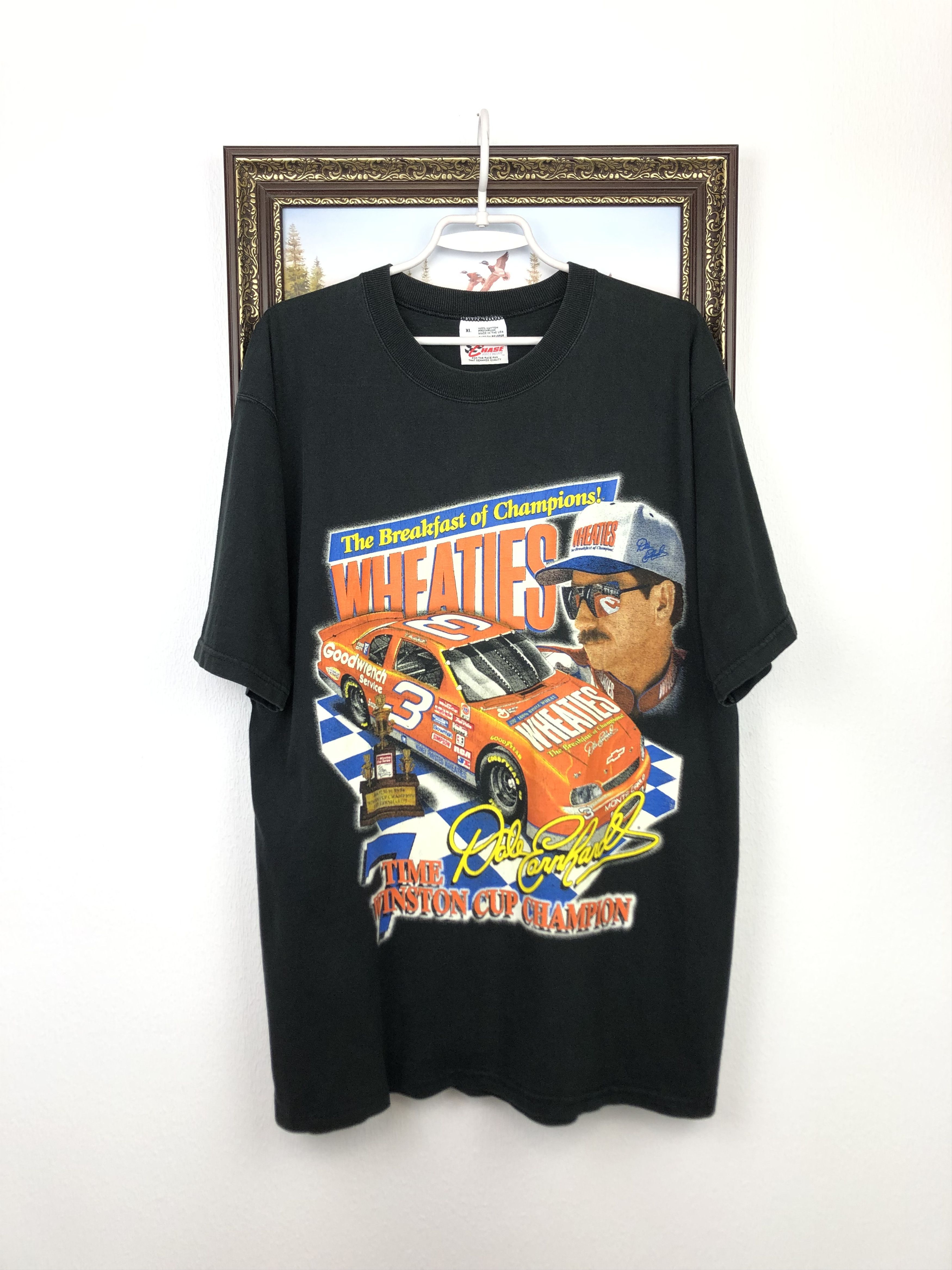 NASCAR × Vintage Vintage 90's Dale Earnhardt Shirt Nascar Racing Jersey Tee Size US XL / EU 56 / 4 - 1 Thumbnail