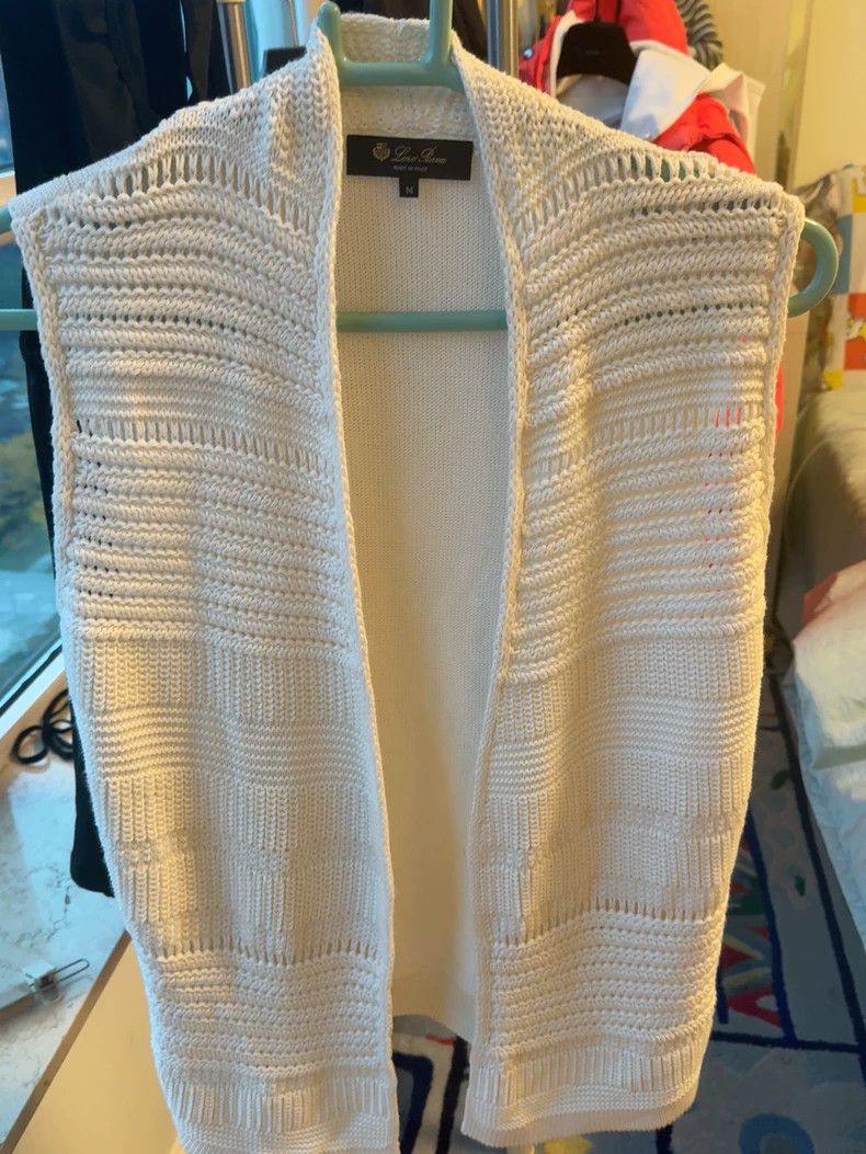 Loro Piana LORO PIANA White cardigan vest Size M / US 6-8 / IT 42-44 - 1 Thumbnail