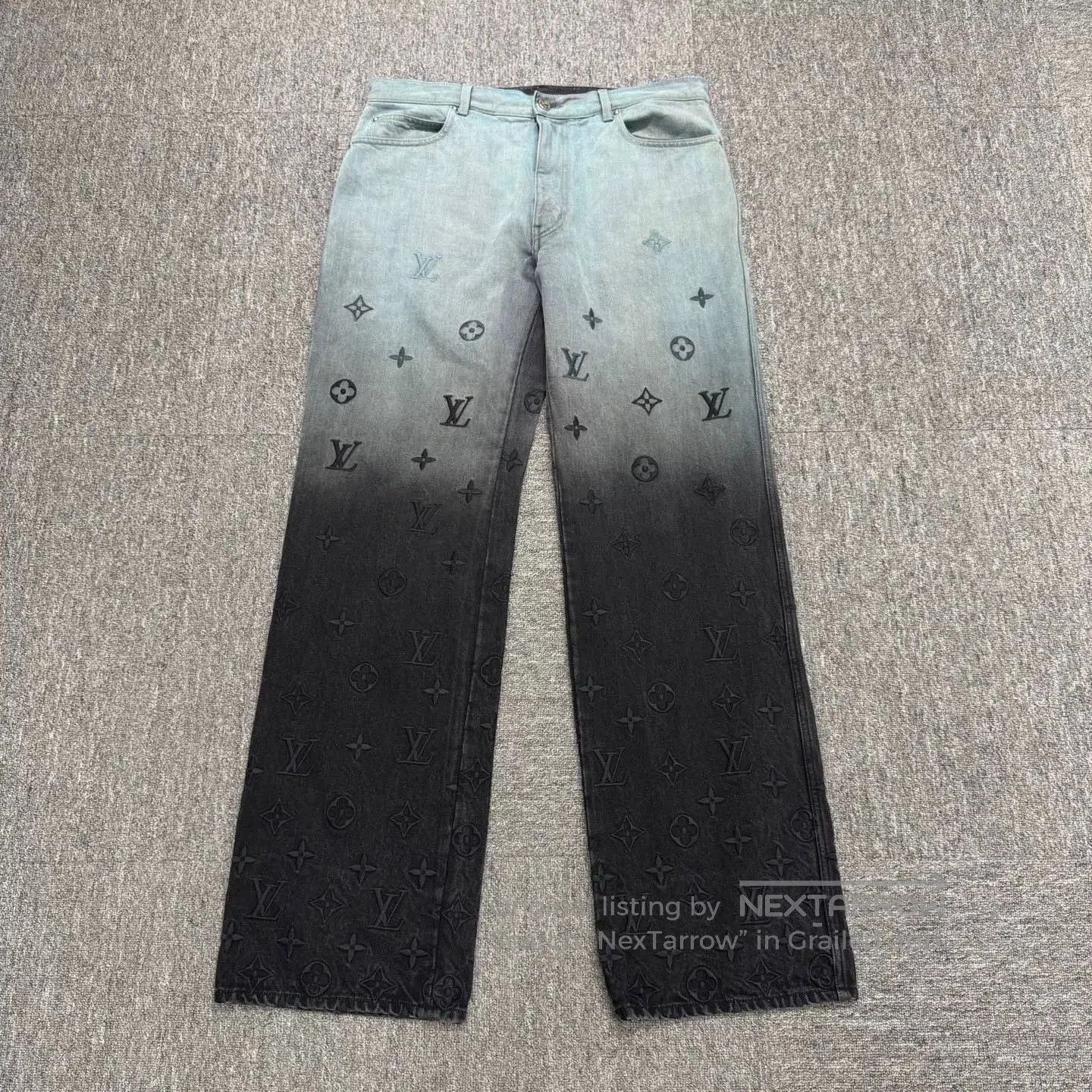 Louis Vuitton louis vuitton gradient embroidered denim pants. Size US 36 / EU 52 - 1 Thumbnail