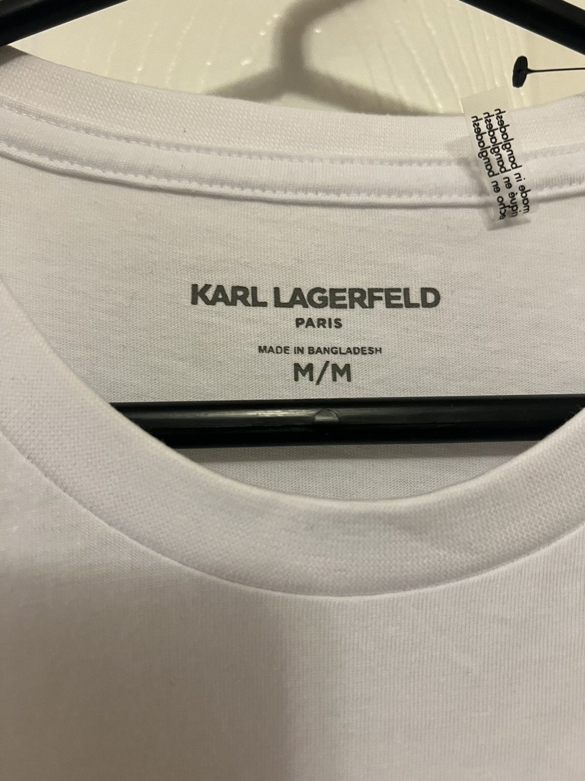 Karl Lagerfeld Karl Lagerfeld Paris White T-Shirt Size US M / EU 48-50 / 2 - 3 Thumbnail