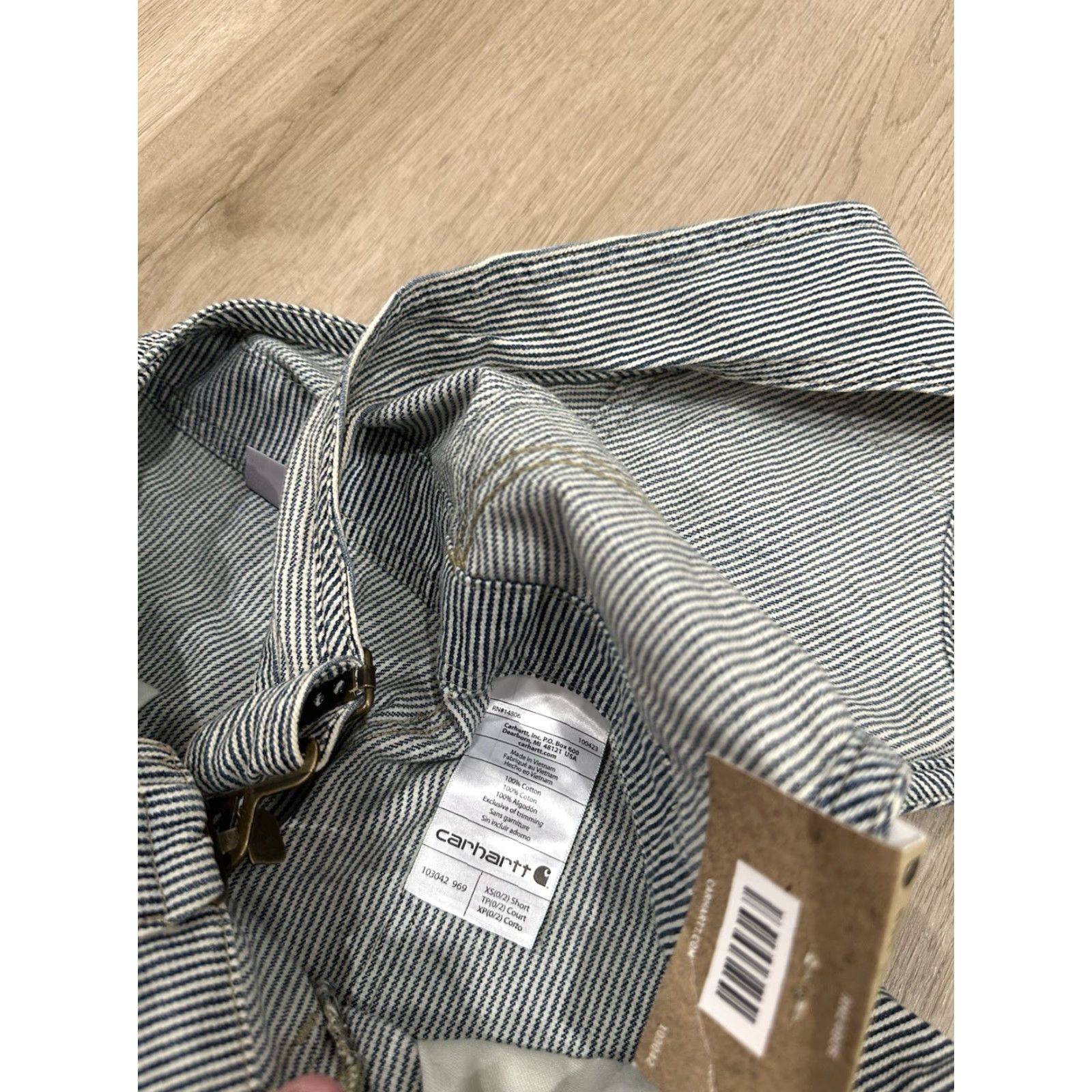 Carhartt VINTAGE Carhartt Double Knee Overall Women XS 0/2 Hickory Striped Railroad Bib NWT Size 26" / US 2 / IT 38 - 4 Thumbnail