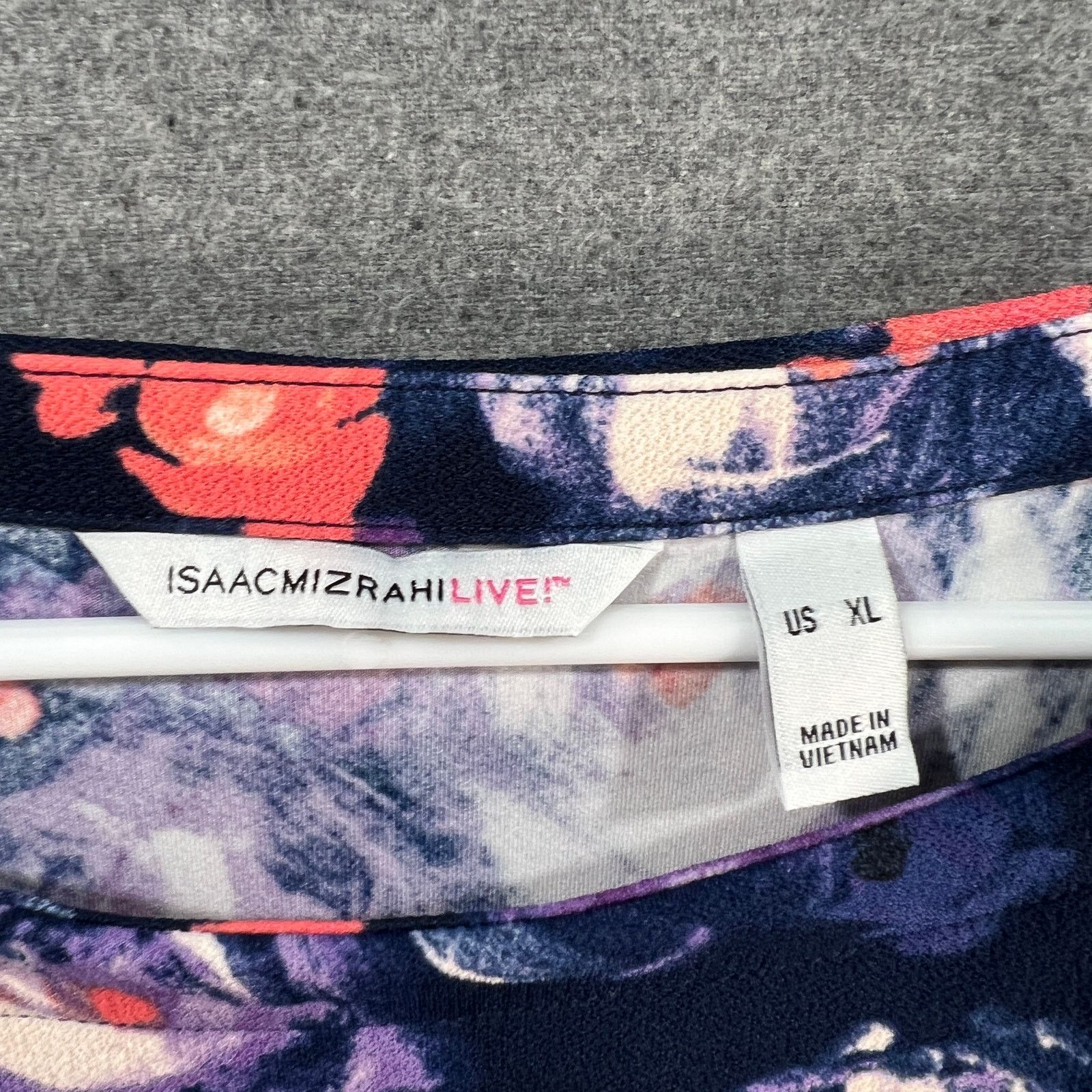 Isaac Mizrahi Isaac Mizrahi Live! Printed Pebble Knit Short Sleeve Size XL / US 12-14 / IT 48-50 - 3 Thumbnail