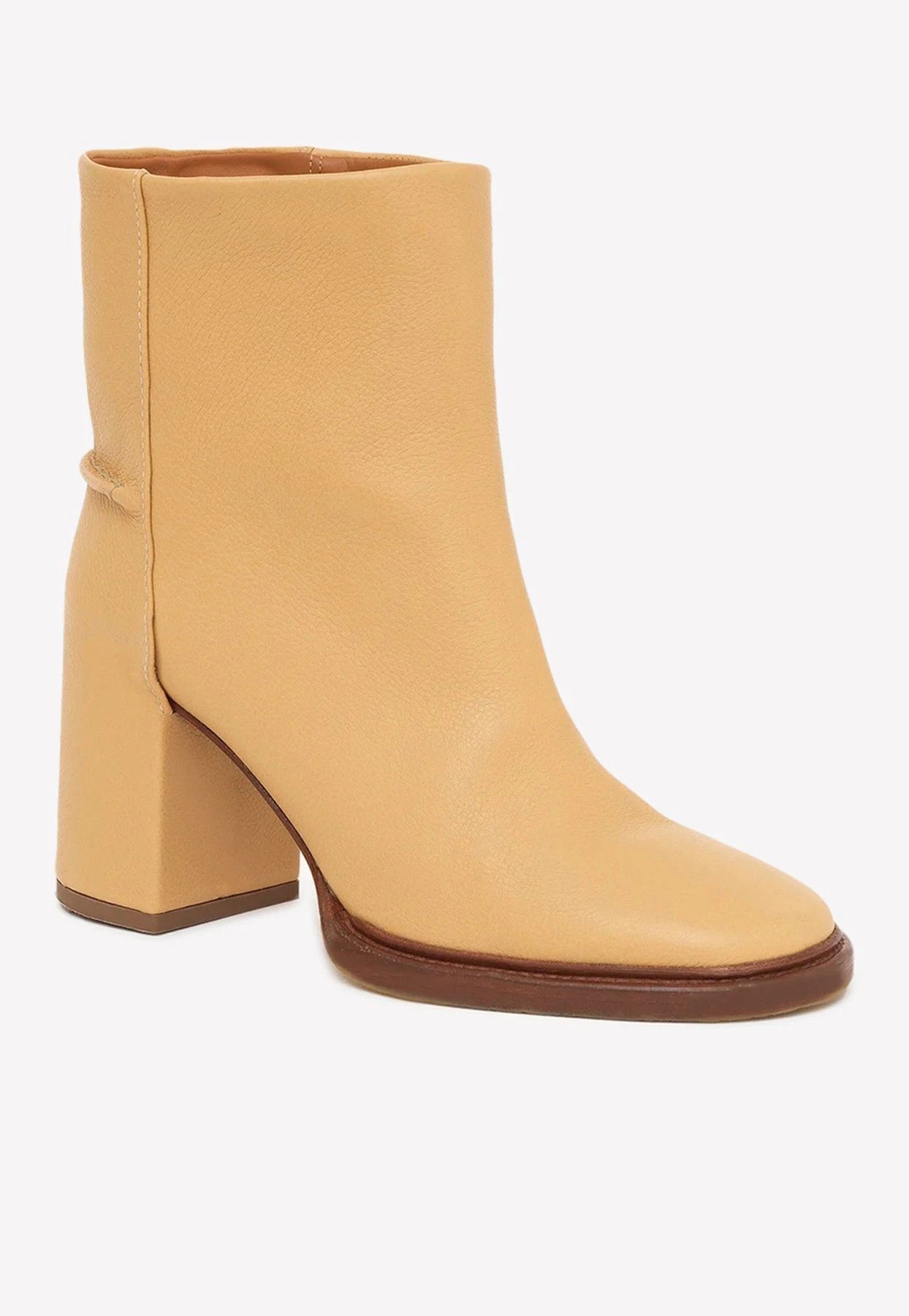 Chloe o1loc1c0624 CHC23 Edith Ankle Boots in Soft Tan Size US 6 / IT 36 - 2 Thumbnail