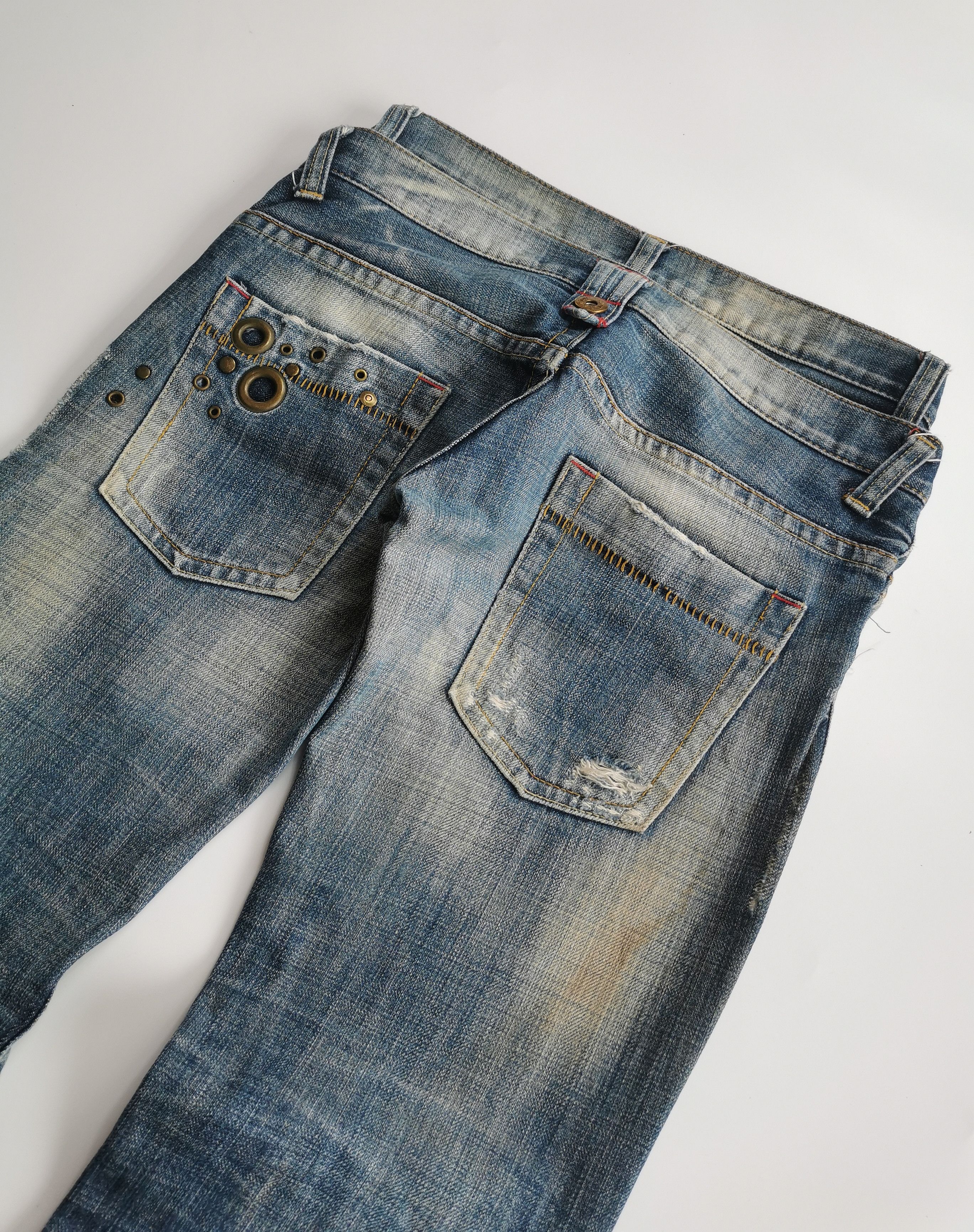 Tornado Mart Queen of sanctuary doublewaist flare distressed tornado vibe Size 29" - 12 Thumbnail