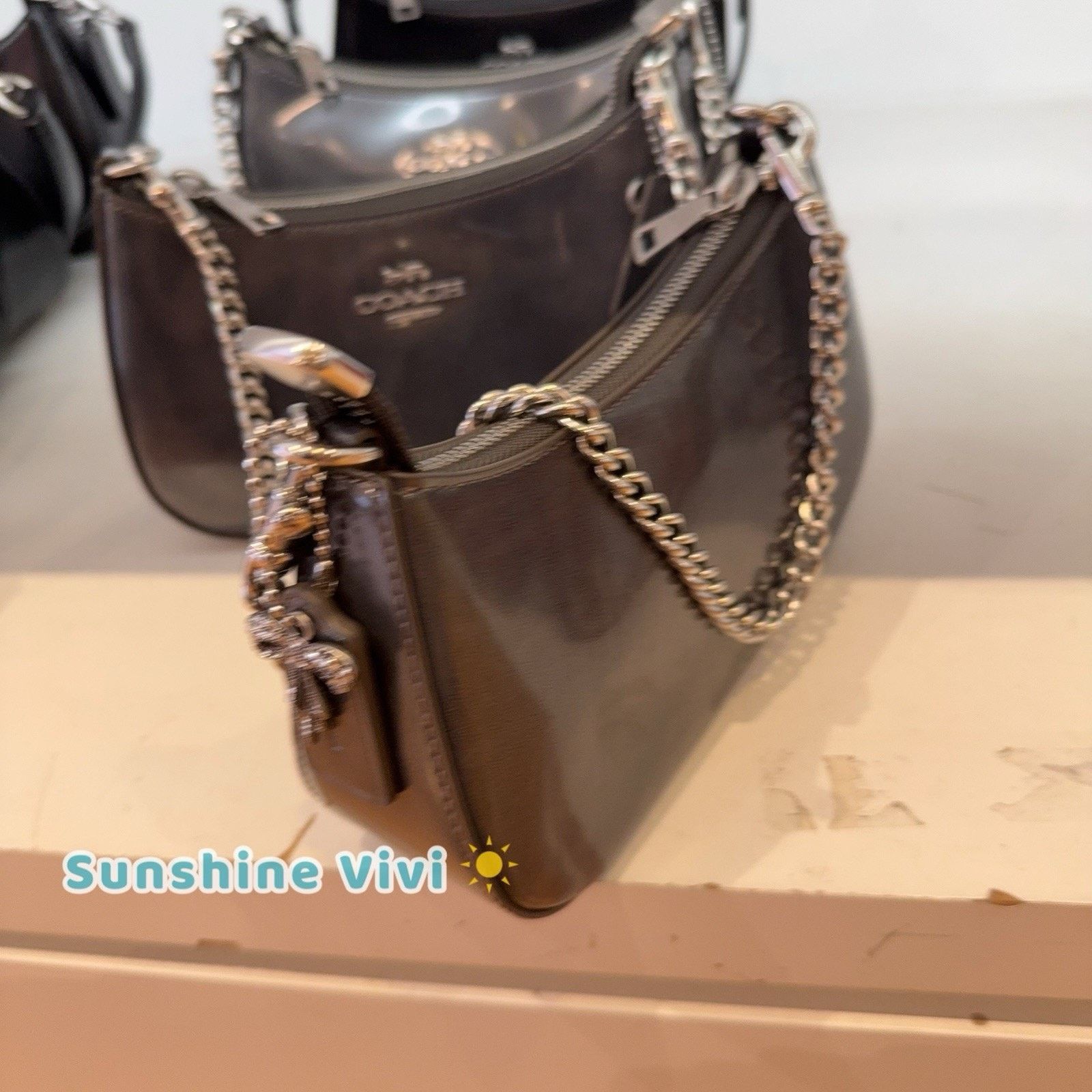 Coach NWT Coach Teri Mini Crossbody Bag CCE83 Silver METALLIC Size ONE SIZE - 6 Thumbnail