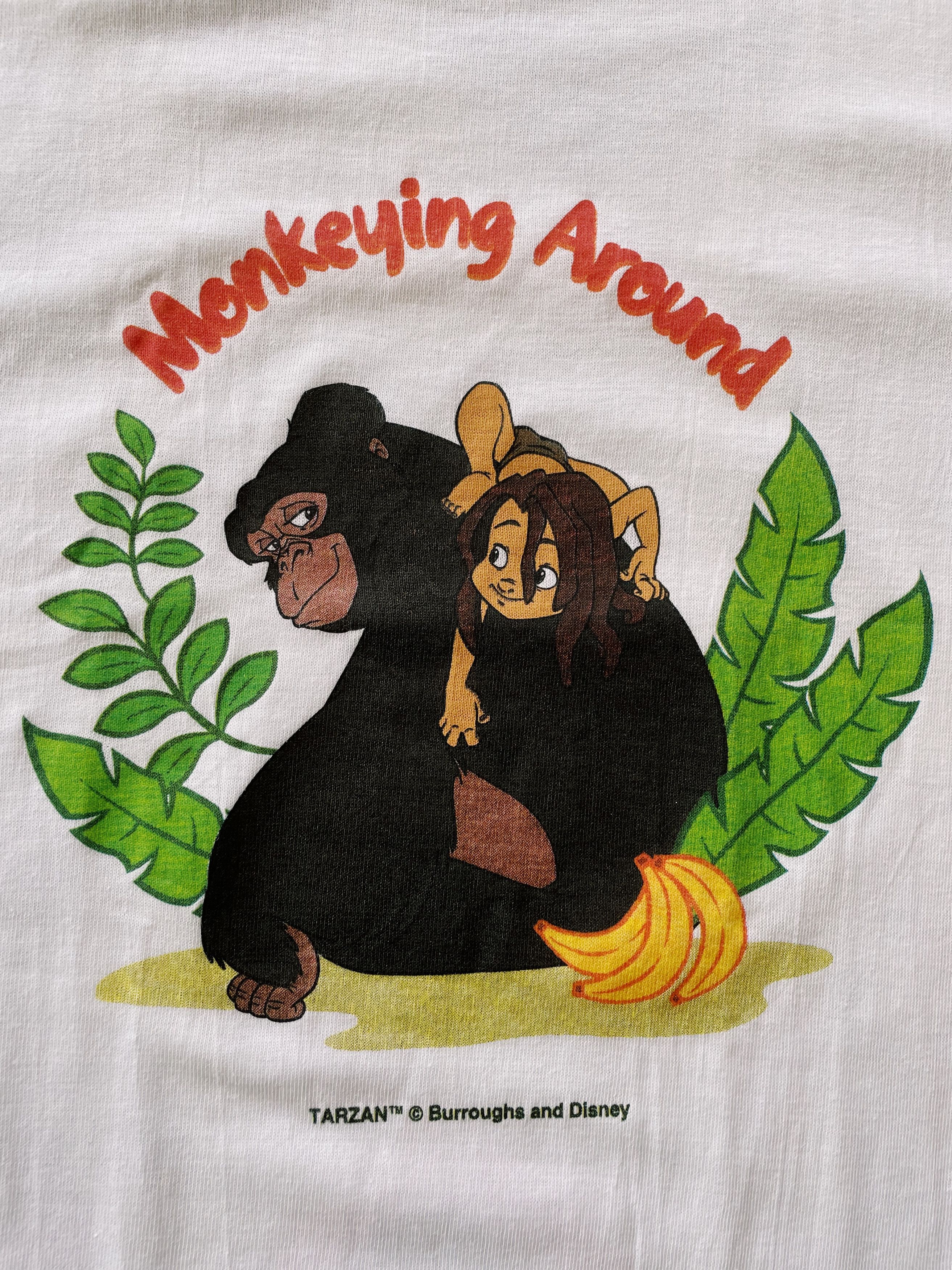 Anime × Disney × Vintage Vintage 1999 SEGA x Disney Tarzan Promo T-shirt White Size US M / EU 48-50 / 2 - 3 Thumbnail