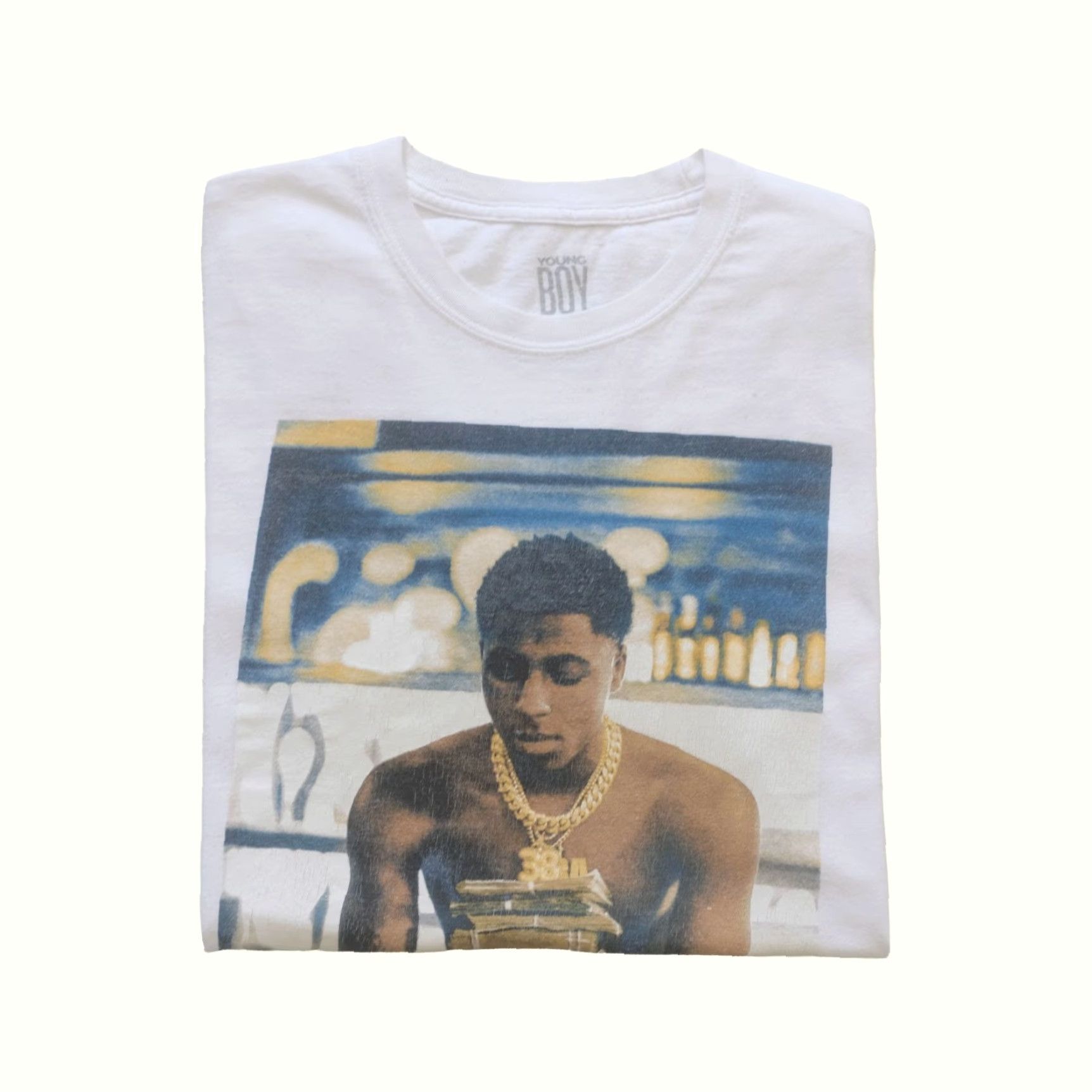 NBA VINTAGE NBA YOUNG BOY MUSIC RAP TEE VTG Y2K HIP HOP 100% COTTON WHITE T SHIRT MEN SZ S Size US S / EU 44-46 / 1 - 2 Thumbnail