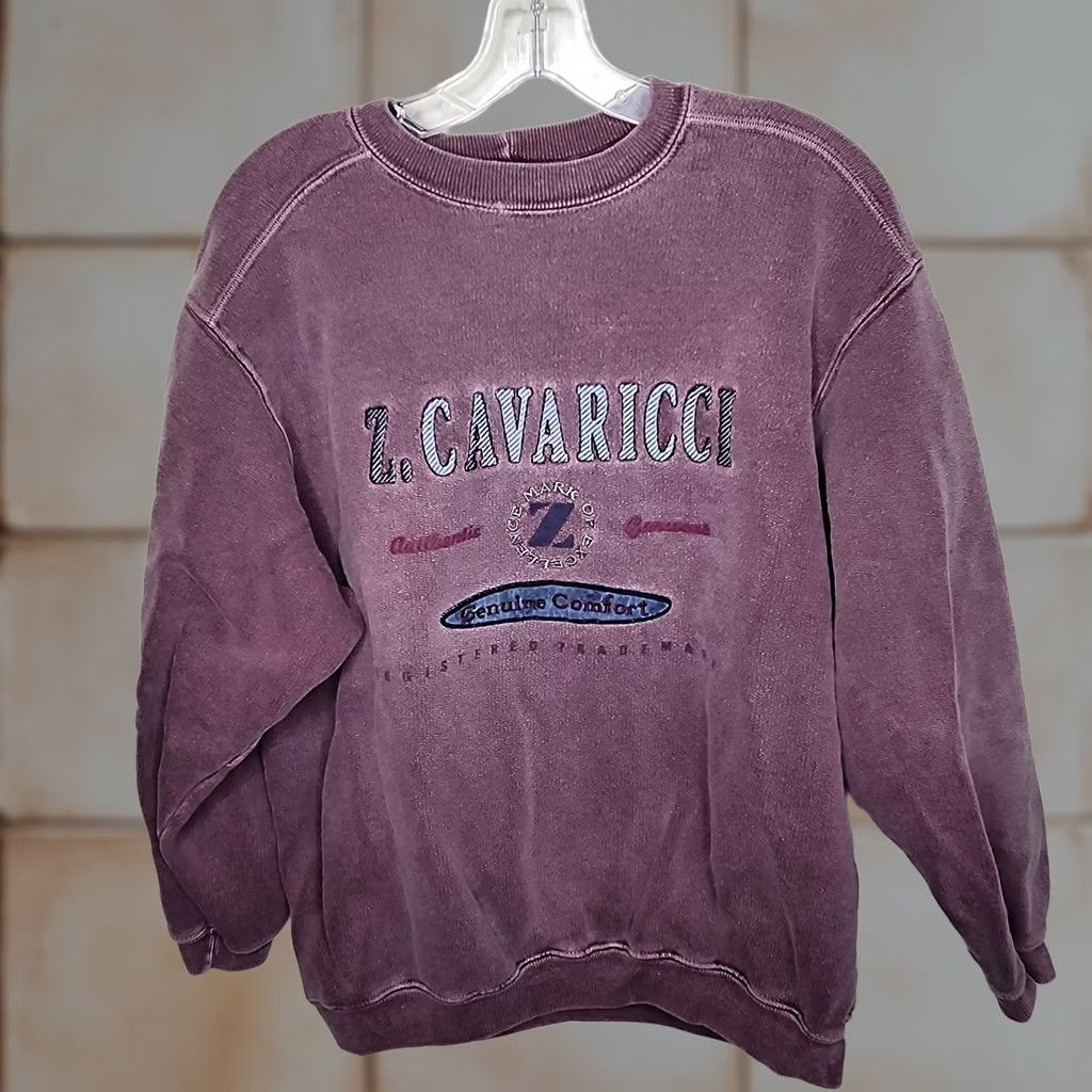 Vintage Keywords: Prioritizes "Vintage," "Z. Cavaricci," "Sweatshirt," "Mens," "Small," "Purple," and "USA. Size US S / EU 44-46 / 1 - 1 Thumbnail