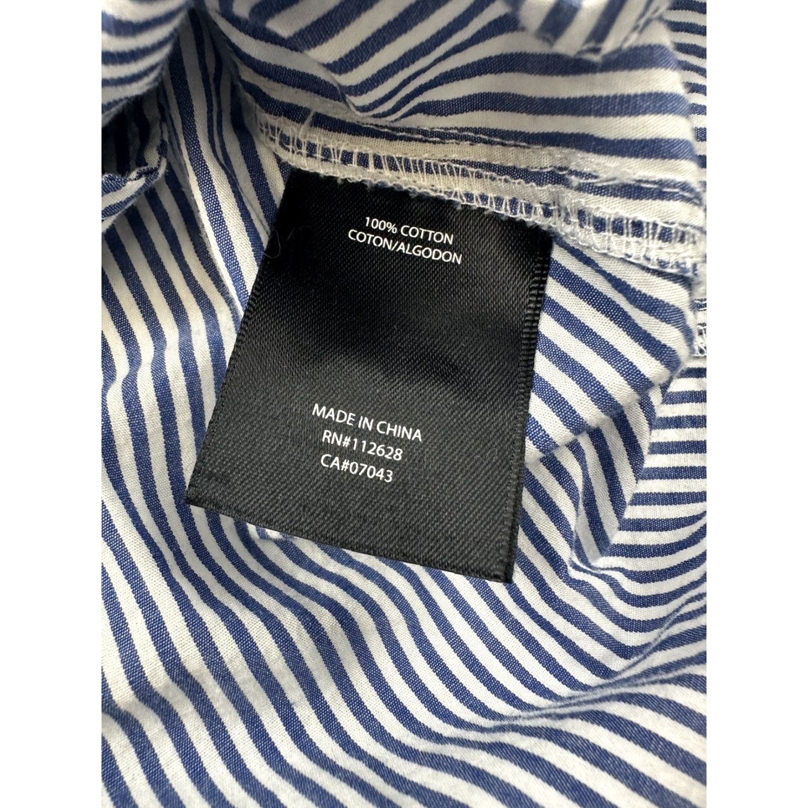 Vintage Tahari Shirt Womens S Blue 100% Cotton Button-Up Long Sleeve Lightweight Striped Basic Size S / US 4 / IT 40 - 5 Thumbnail