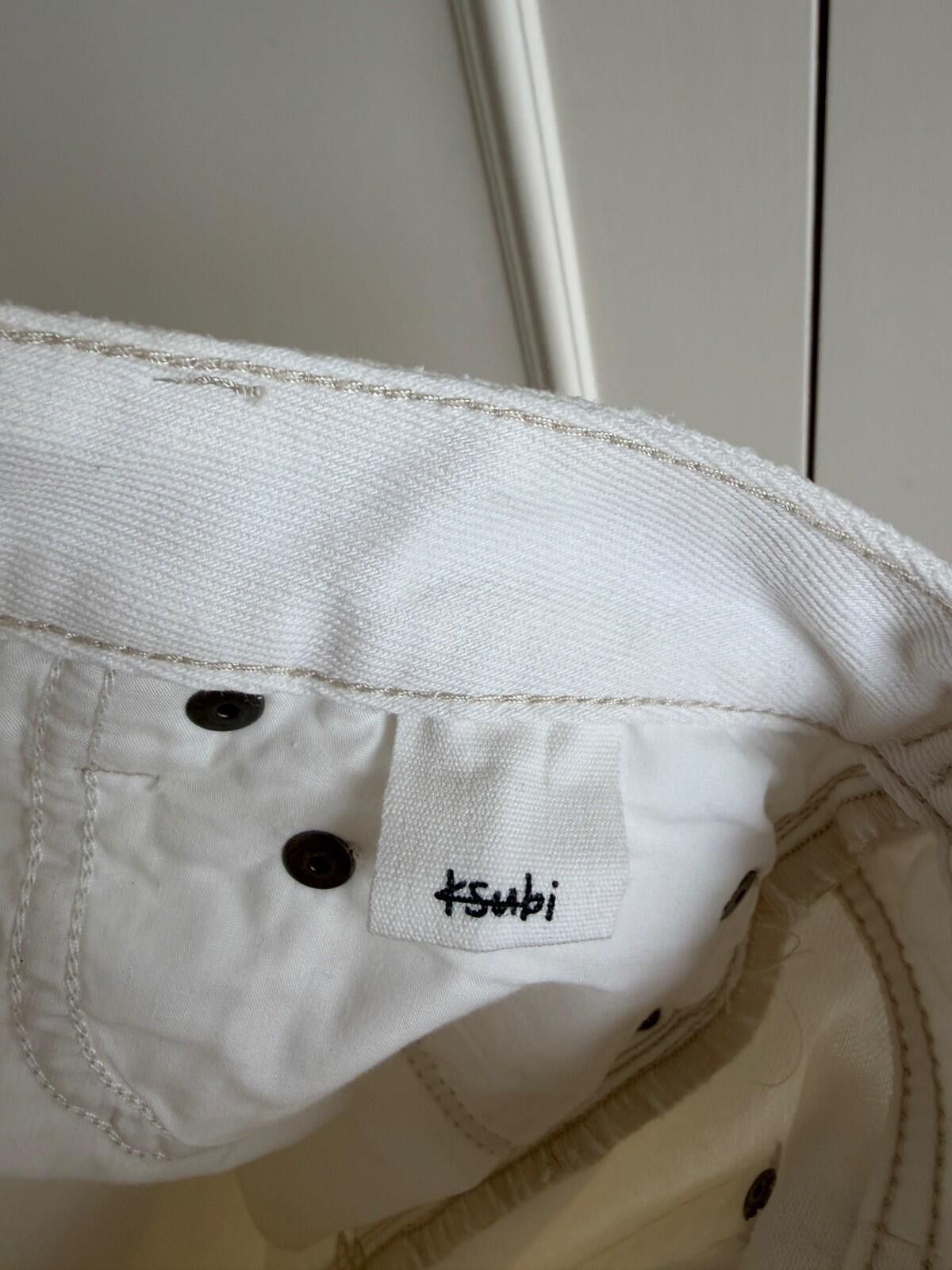 Ksubi new ksubi womens denim jeans low rider halo white 26 8 trash Size 26" / US 2 / IT 38 - 8 Thumbnail