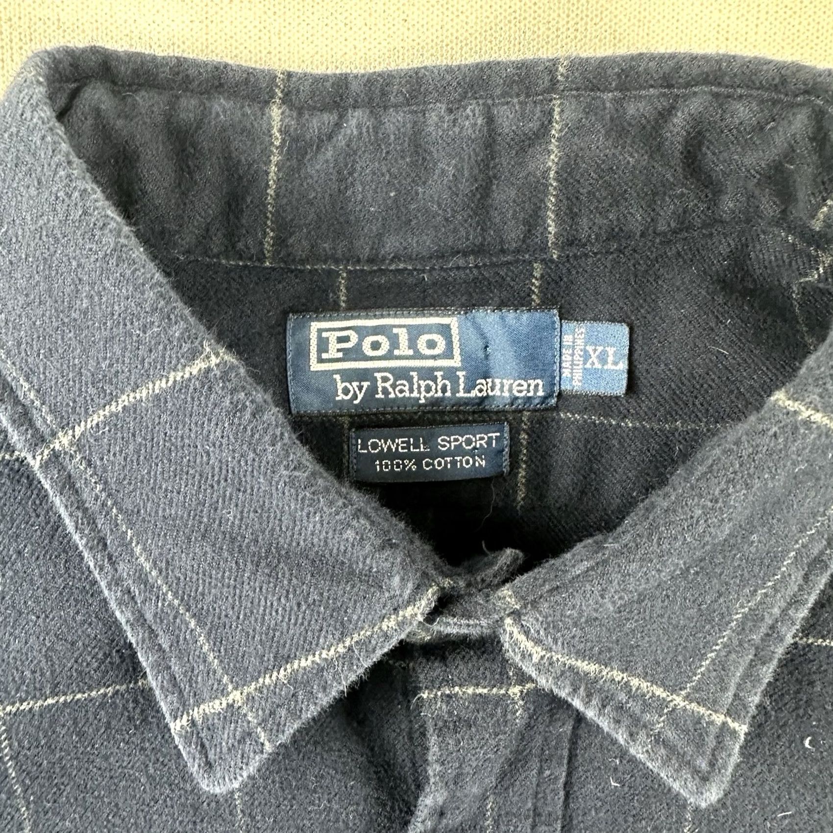 Polo Ralph Lauren Polo Ralph Lauren Lowell Sport Blue Check Flannel Cotton Button-Up Shirt XL Men Size US XL / EU 56 / 4 - 6 Thumbnail