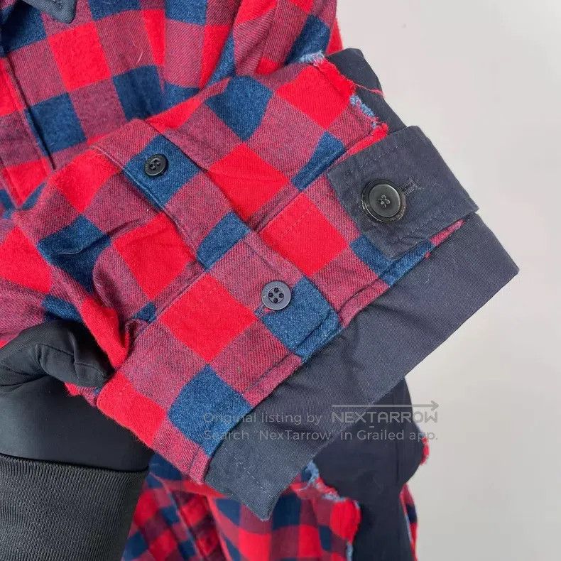 Balenciaga Balenciaga Red and blue check print single-breasted mid-le Size US S / EU 44-46 / 1 - 5 Thumbnail