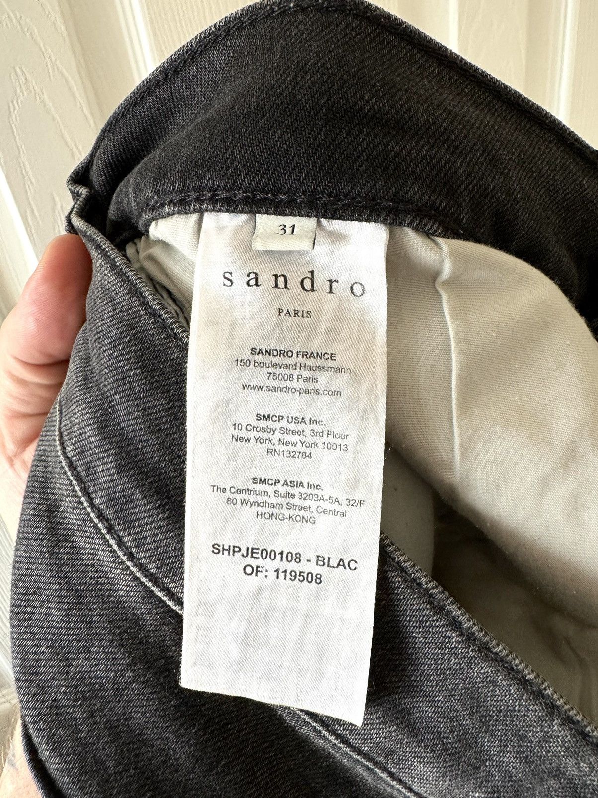 Sandro Sandro Straight Leg Denim Size US 31 - 7 Thumbnail