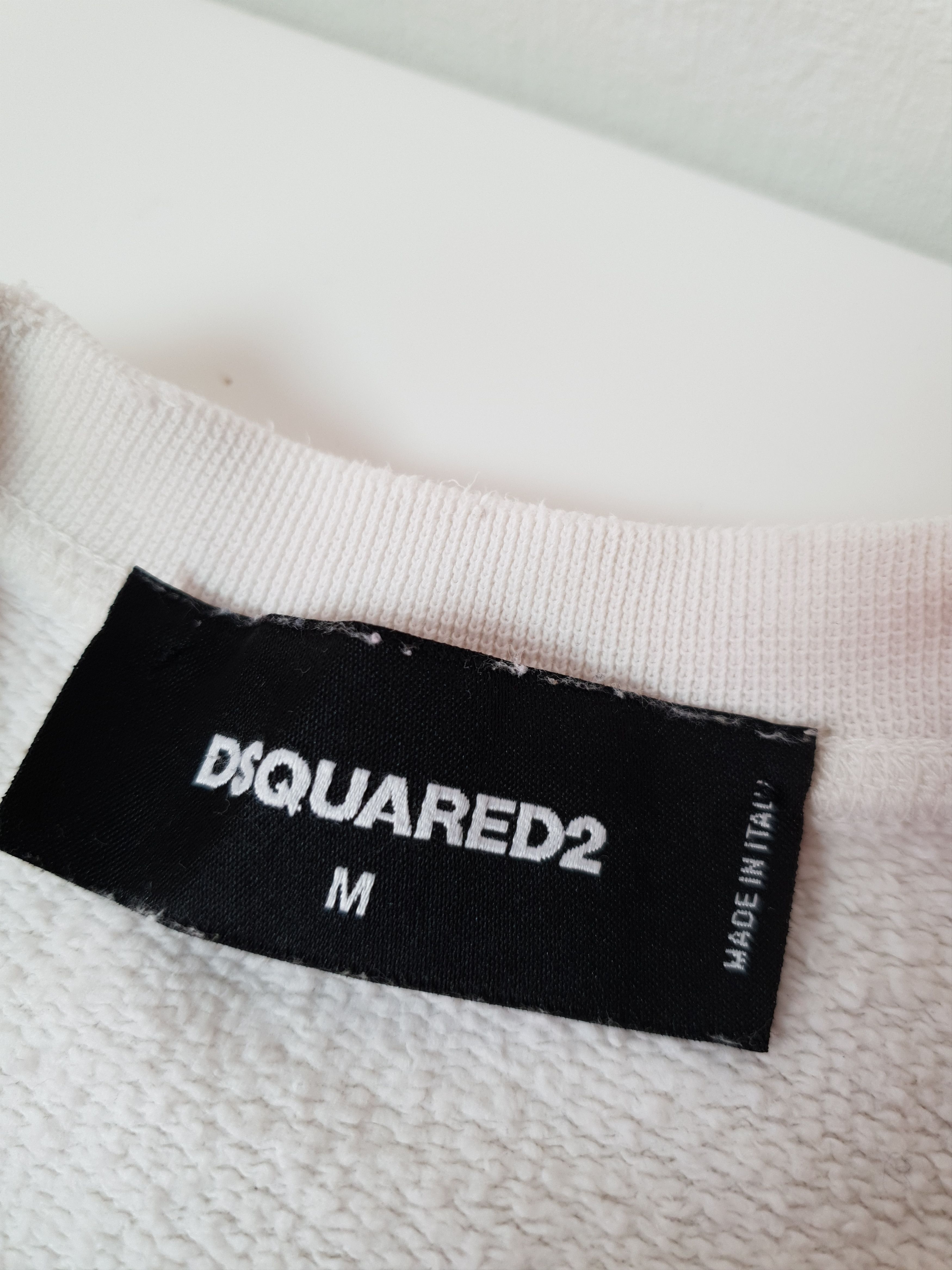 Dsquared2 Dsquared2 Sweatshirt White Hoodie Size M Made in Italy Size US M / EU 48-50 / 2 - 12 Thumbnail