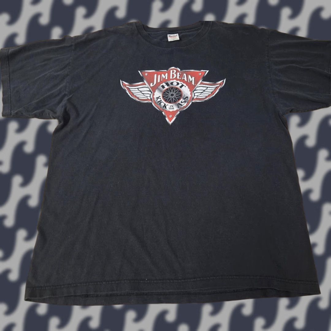 Vintage VINTAGE Jim Beam Shirt Tee Mens 2XL Black 1999 Bike Week Sturgis Biker 90s Size US XXL / EU 58 / 5 - 1 Thumbnail