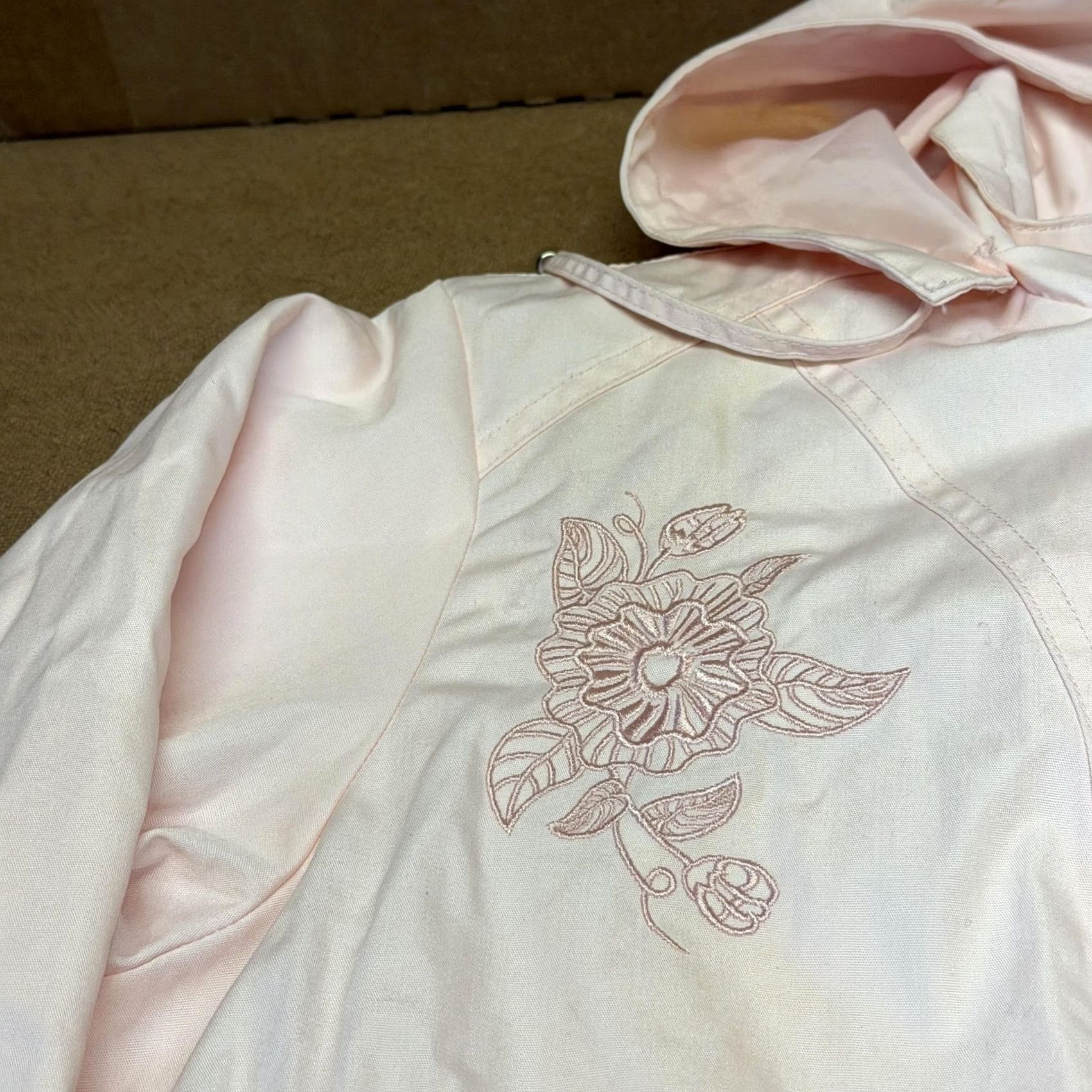 Mackintosh Mackintosh New England Jacket Womens XL Pink Floral Embroidered Hooded Anorak Size XL / US 12-14 / IT 48-50 - 6 Thumbnail