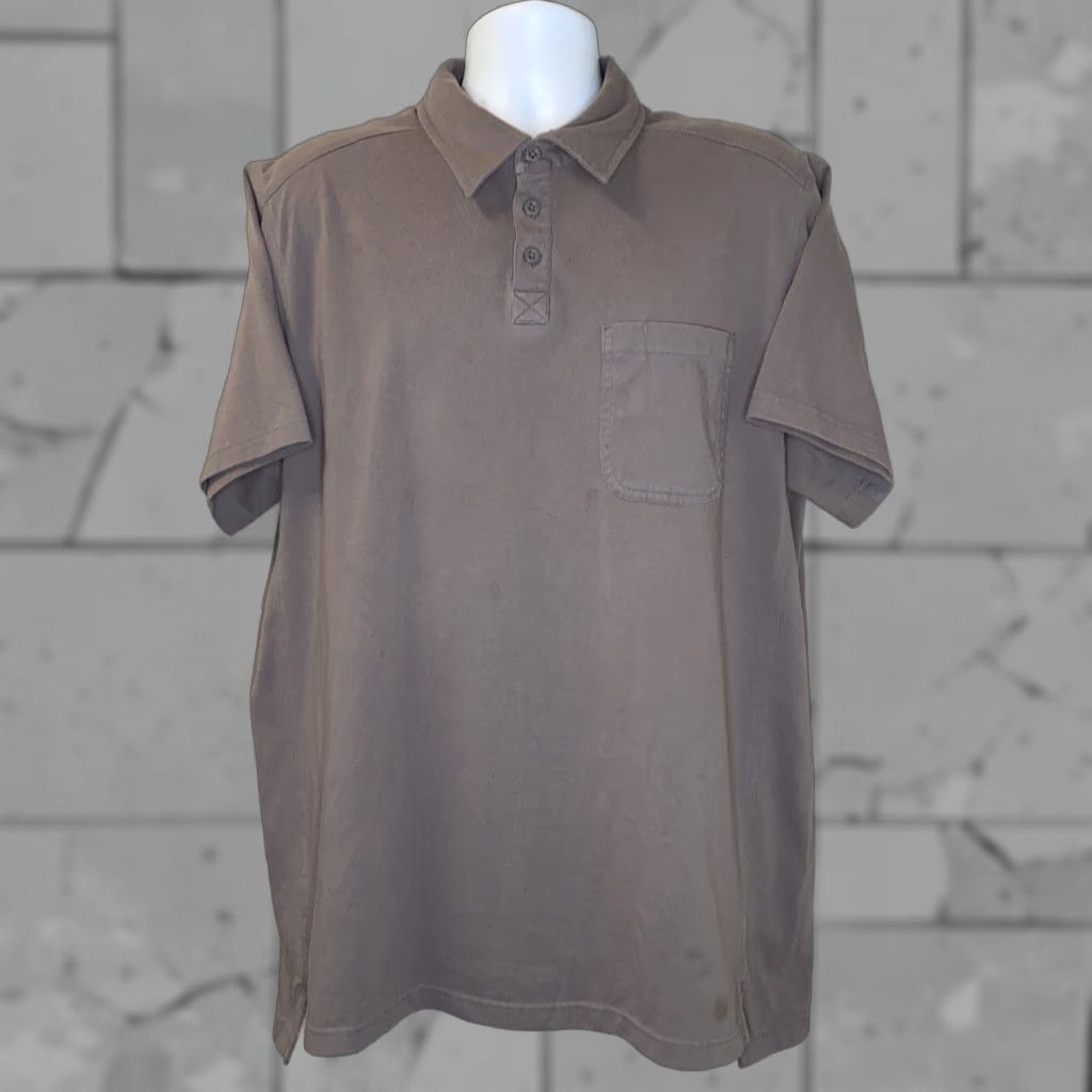 CO Duluth Trading Co Polo Shirt Mens Brown Short Sleeve Golf XL Regular Solid Cotton/Polyester Shirt Size US XL / EU 56 / 4 - 1 Thumbnail
