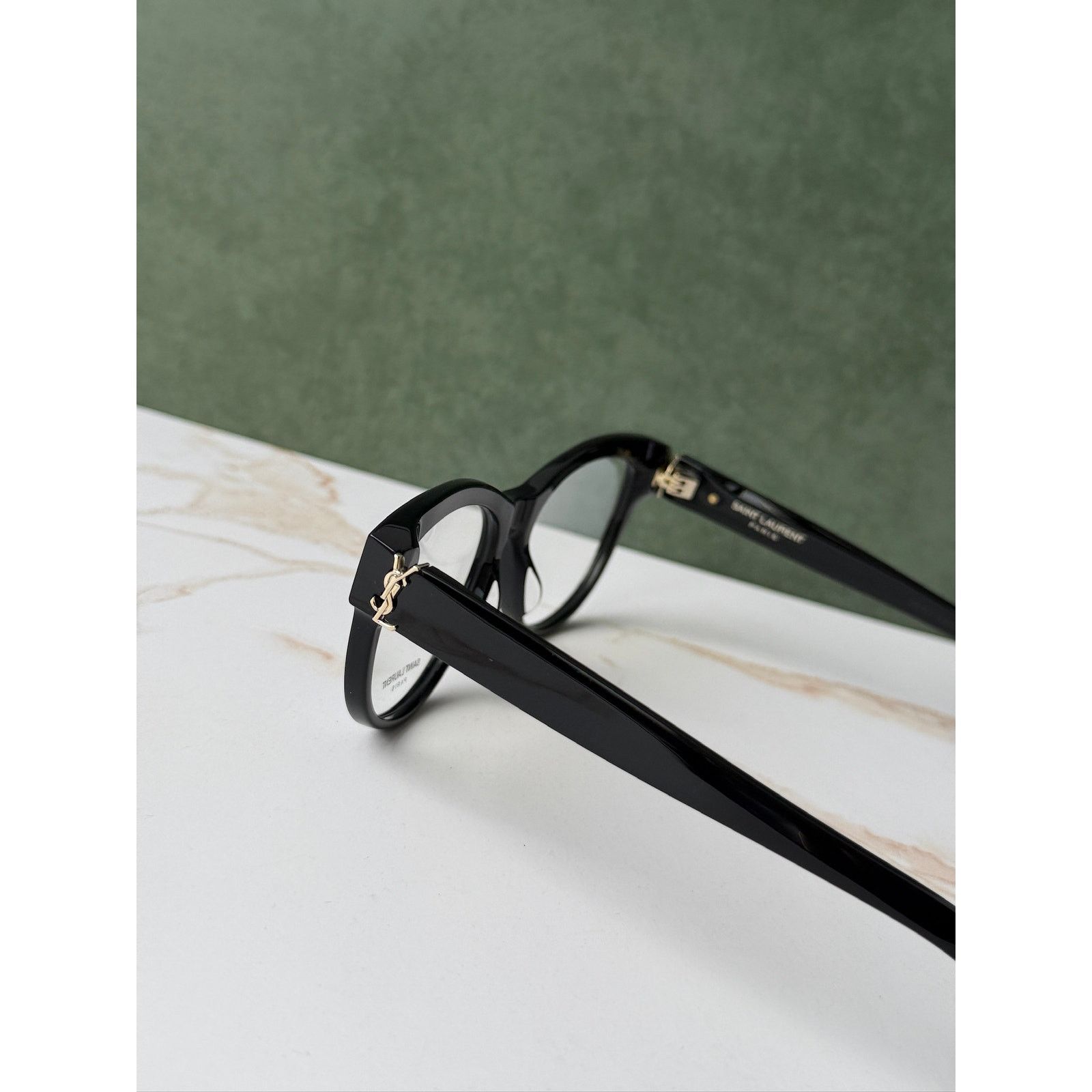 Saint Laurent Paris NEW Saint Laurent SLM108 OPT Black Logo Eyeglasses Frames Size ONE SIZE - 5 Thumbnail