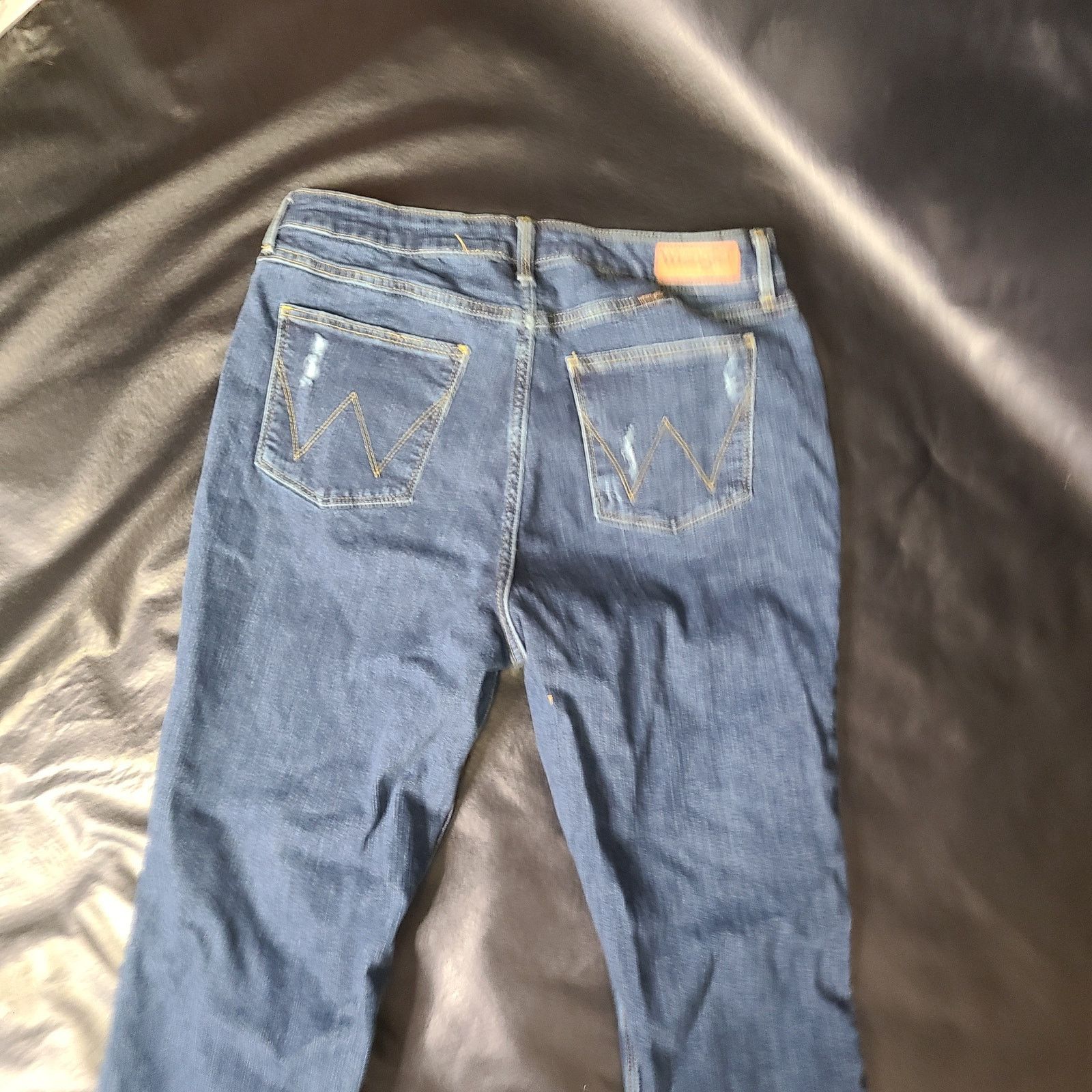 Wrangler Wrangler dark blue high-rise true straight crop size 12 Size 34" / US 12 / IT 48 - 5 Thumbnail